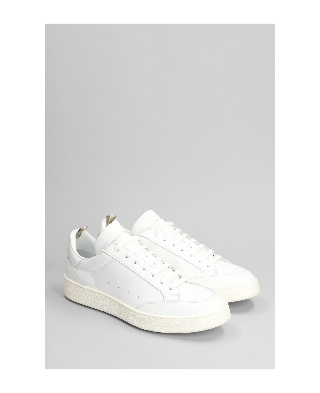 Officine Creative Mower Sneakers In White Leather - white