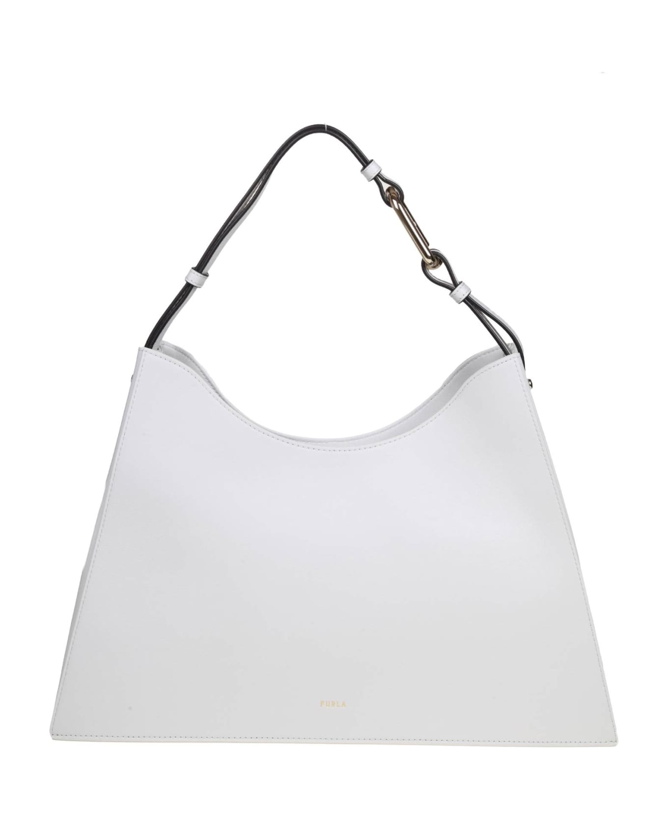Furla Nuvola Shoulder Bag In Marshmallow Color Leather - Marshmallow