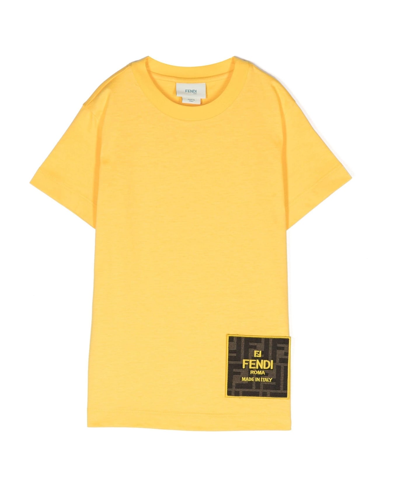 Fendi Kids T-shirts And Polos Yellow - Yellow