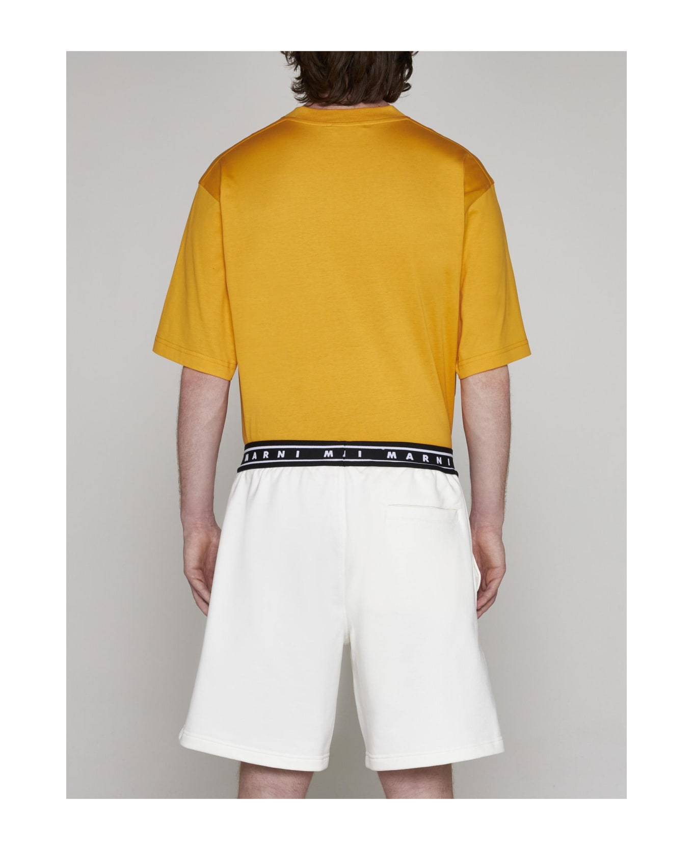 Marni Logo-tape Cotton Shorts