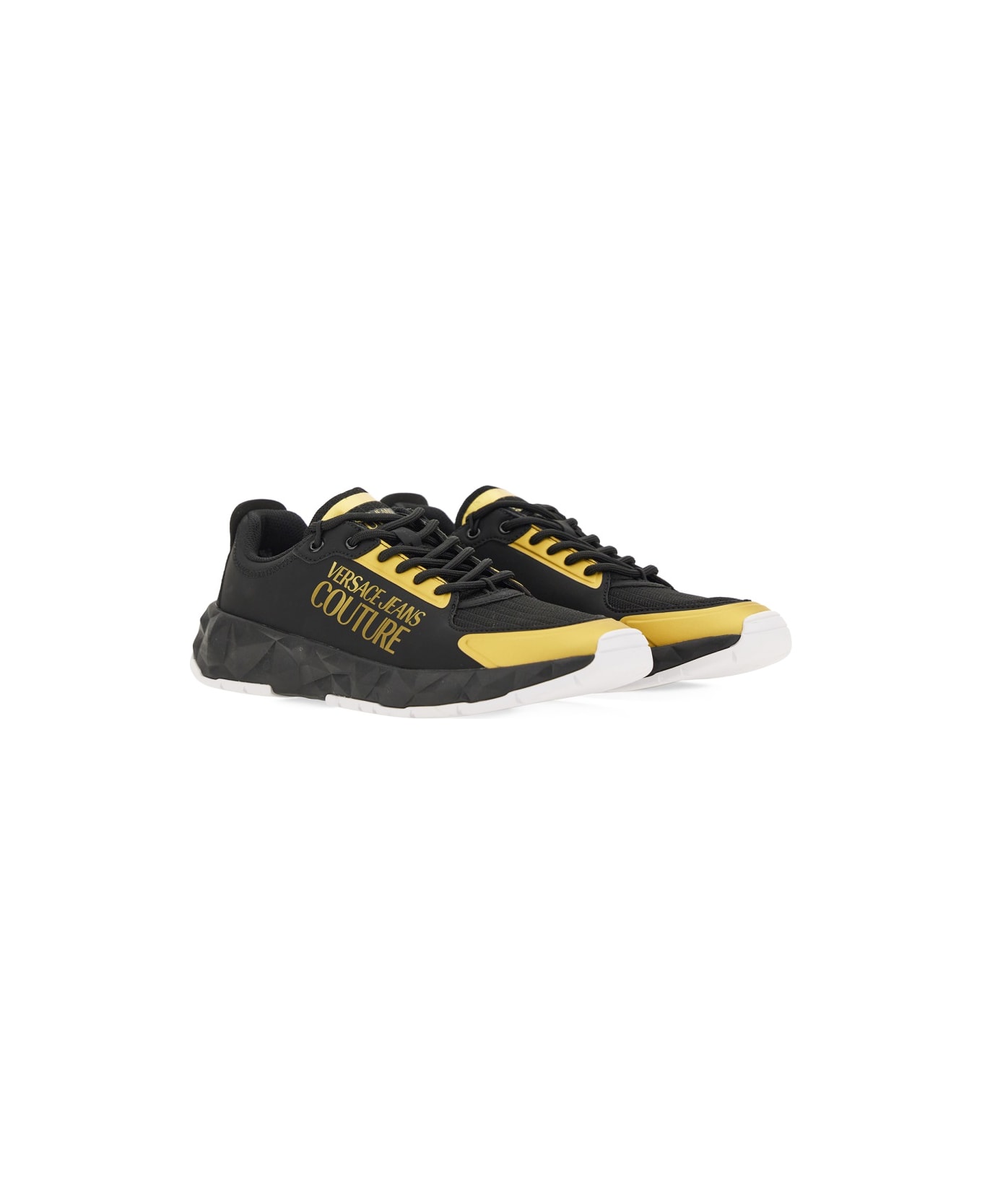 Versace Jeans Couture Sneaker With Logo - BLACK