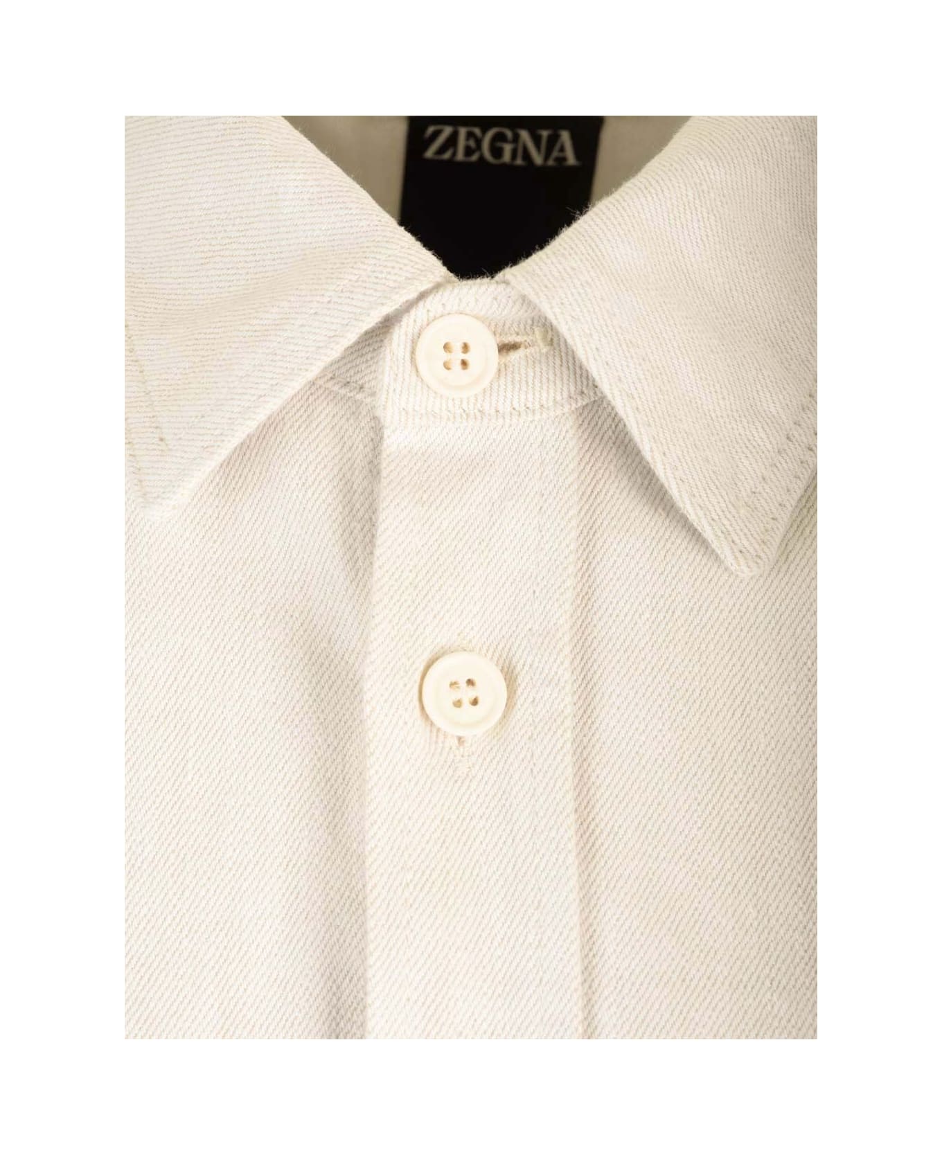 Zegna Cotton Overshirt - White