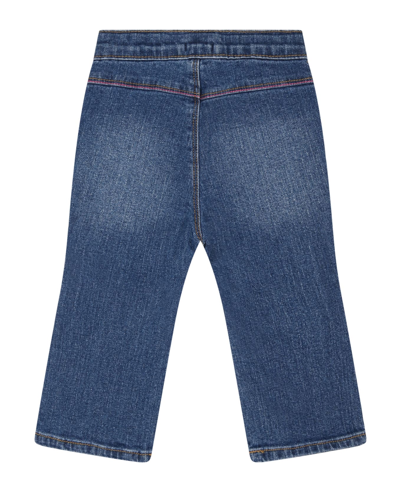 Billieblush Blue Jeans Pour Baby Girl With Logo - Denim ボトムス