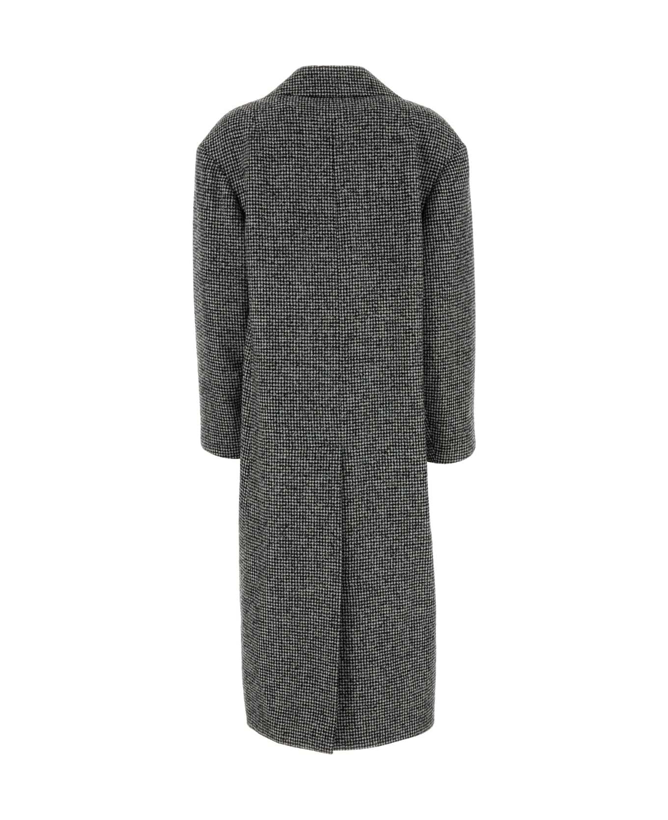 Ermanno Scervino Embroidered Wool Blend Coat - BIANCONERO