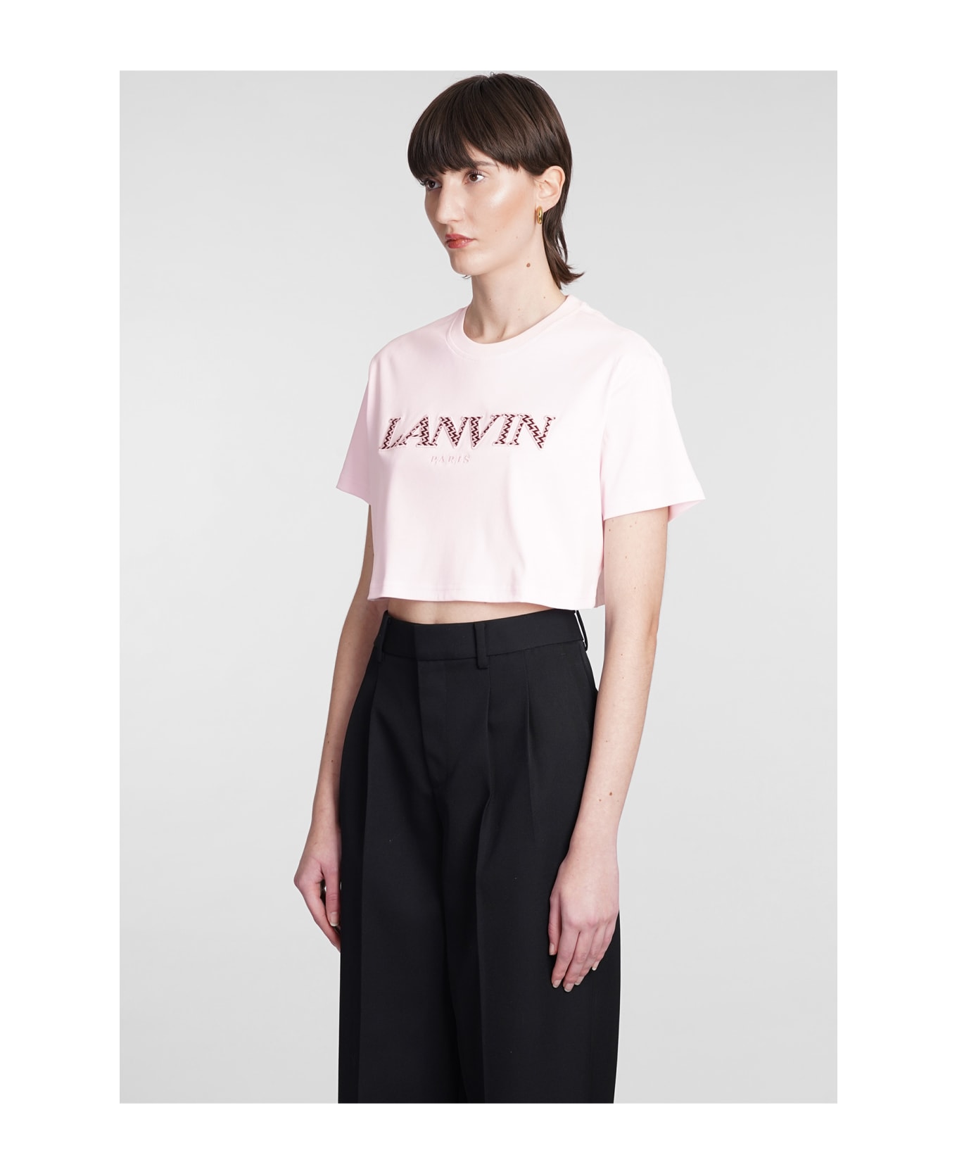 Lanvin T-shirt In Rose-pink Cotton - rose-pink