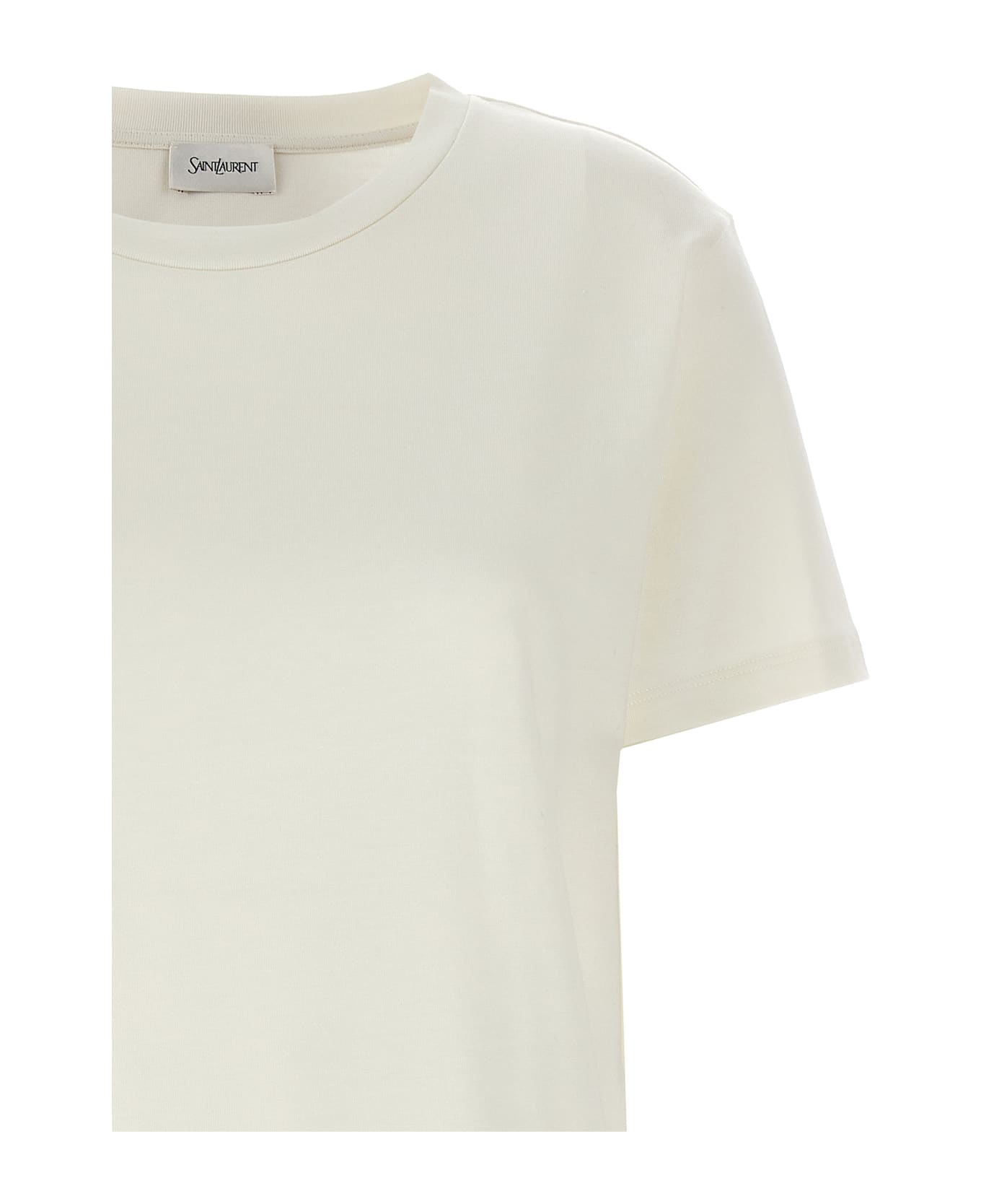 Saint Laurent Logo Label T-shirt - White