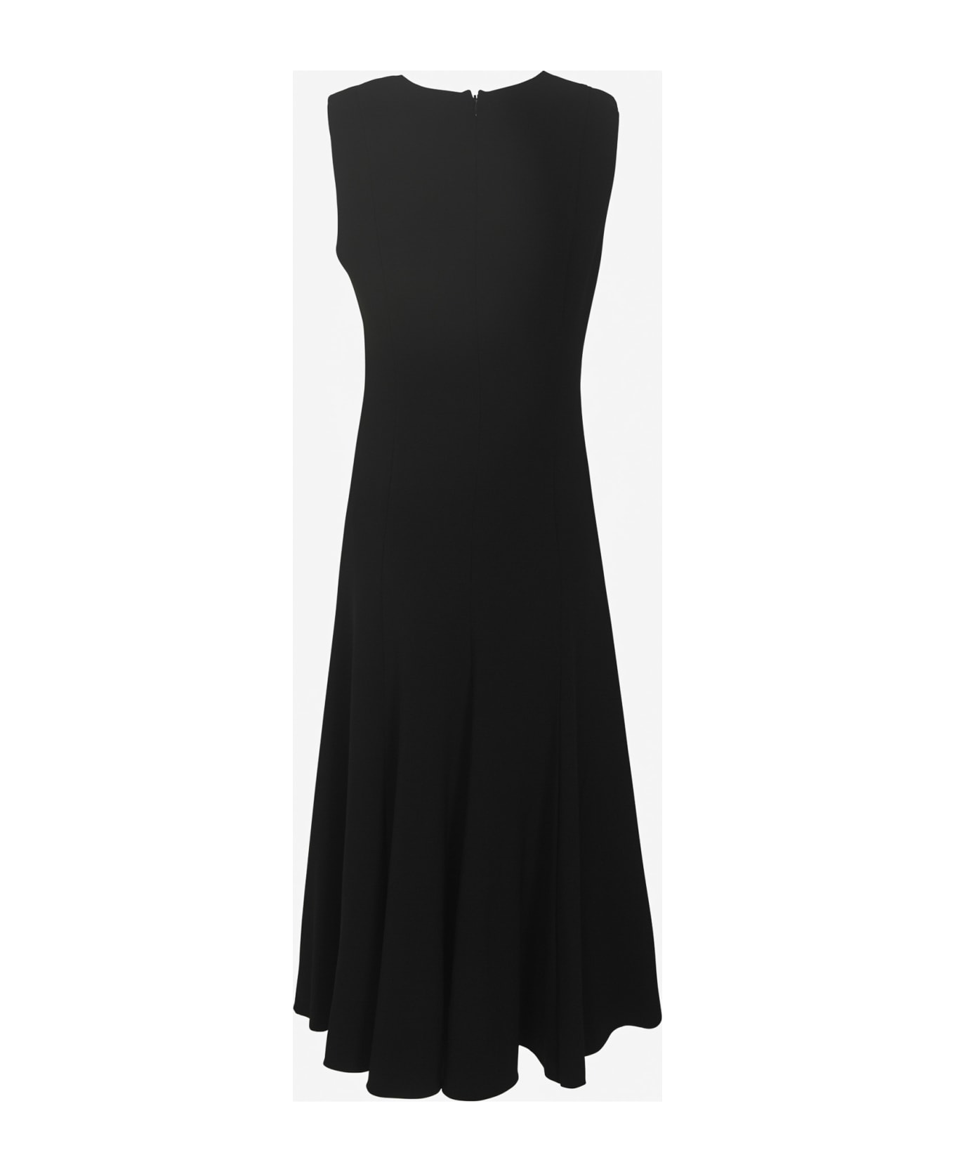 Theory Rear Zip Sleeveless Flare Dress - Black