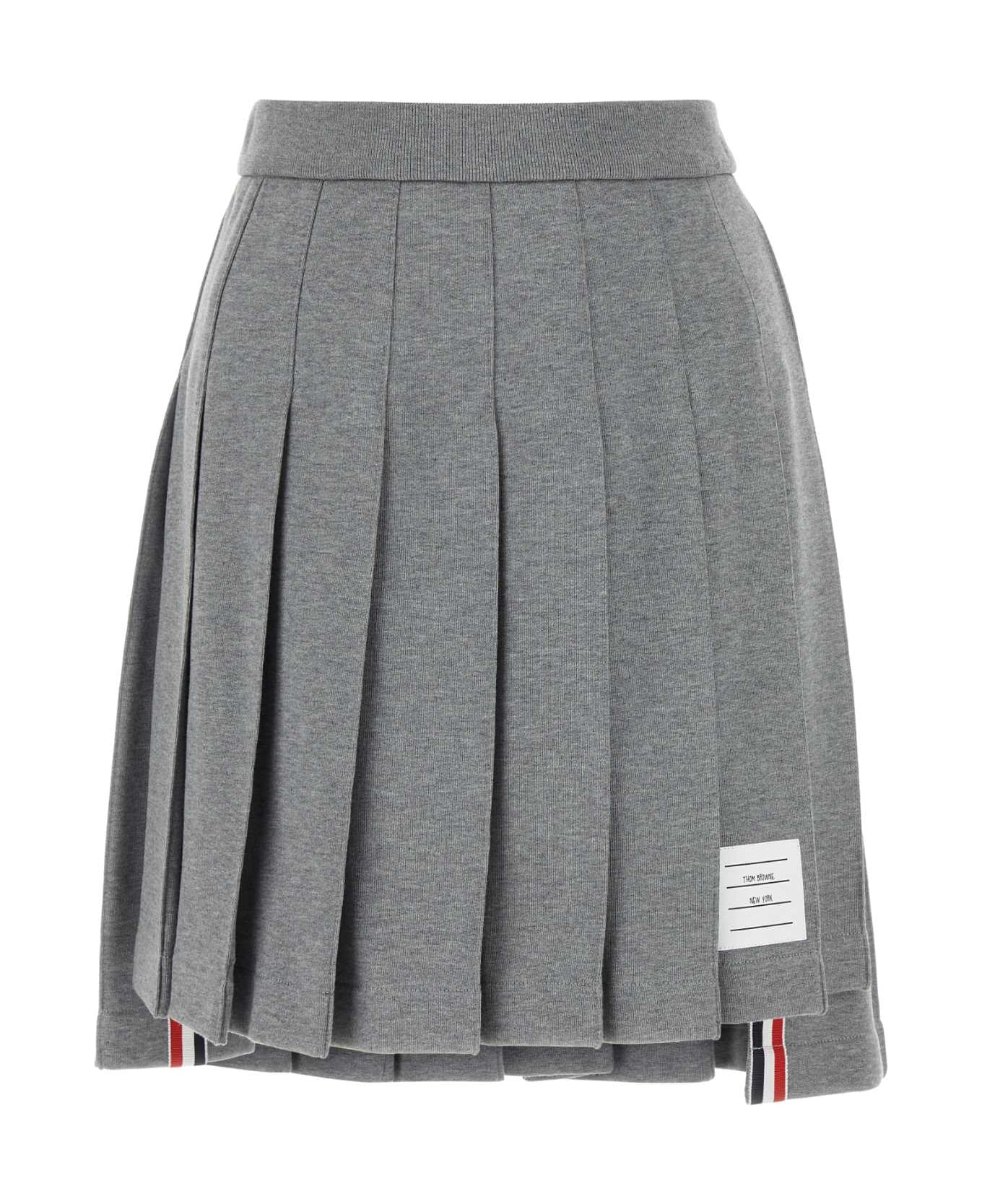 Thom Browne Grey Cotton Mini Skirt - 035
