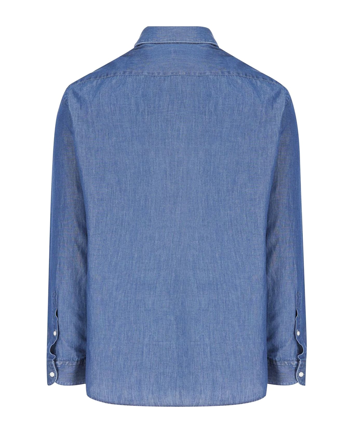 Fay Blue Cotton Denim Shirt