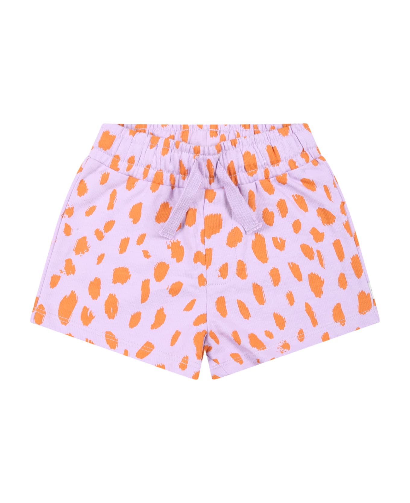 Stella McCartney Kids Purple Shorts For Baby Girl With Animal Print - Violet