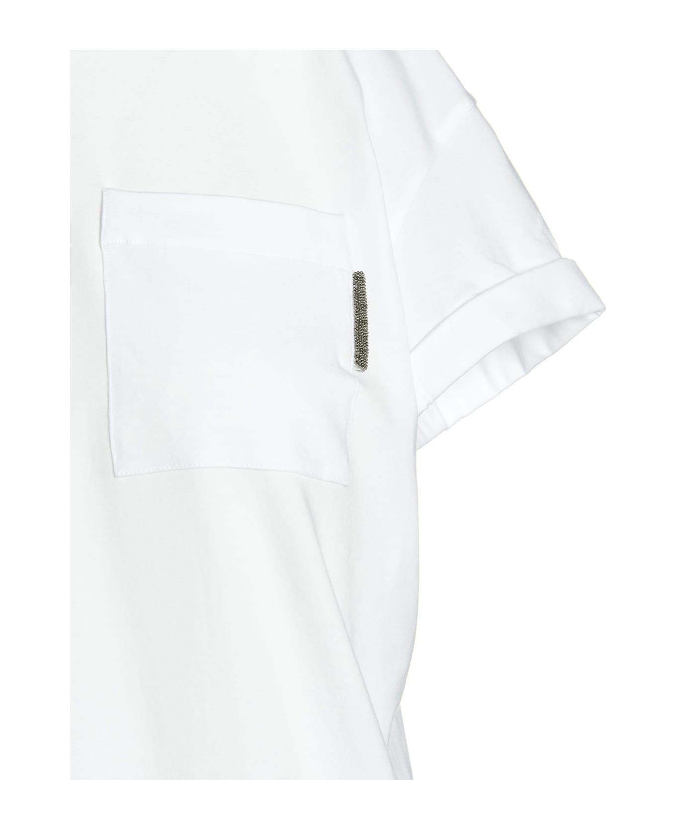 Brunello Cucinelli Chest Pockt Crewneck T-shirt - White