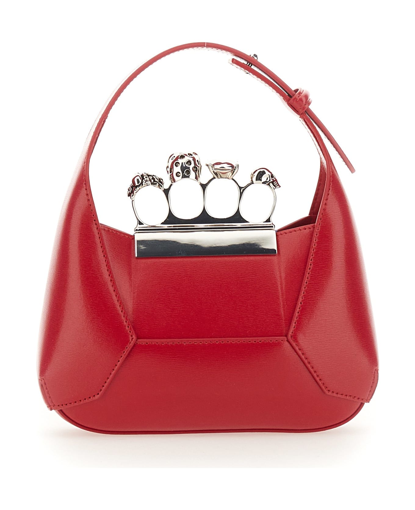 Alexander McQueen Jeweled Hobo Bag - Red