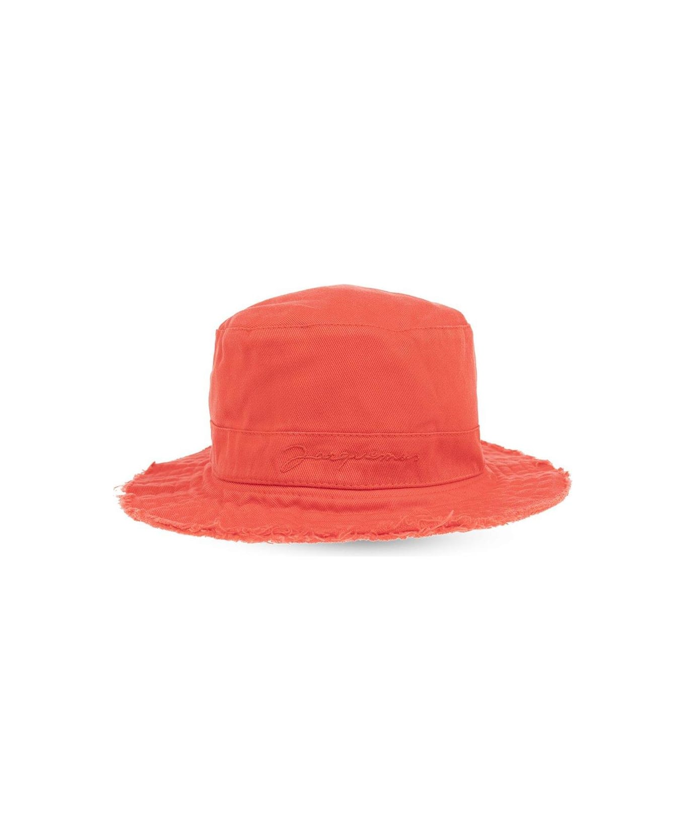 Jacquemus L'enfant Frayed Hem Bucket Hat - RED