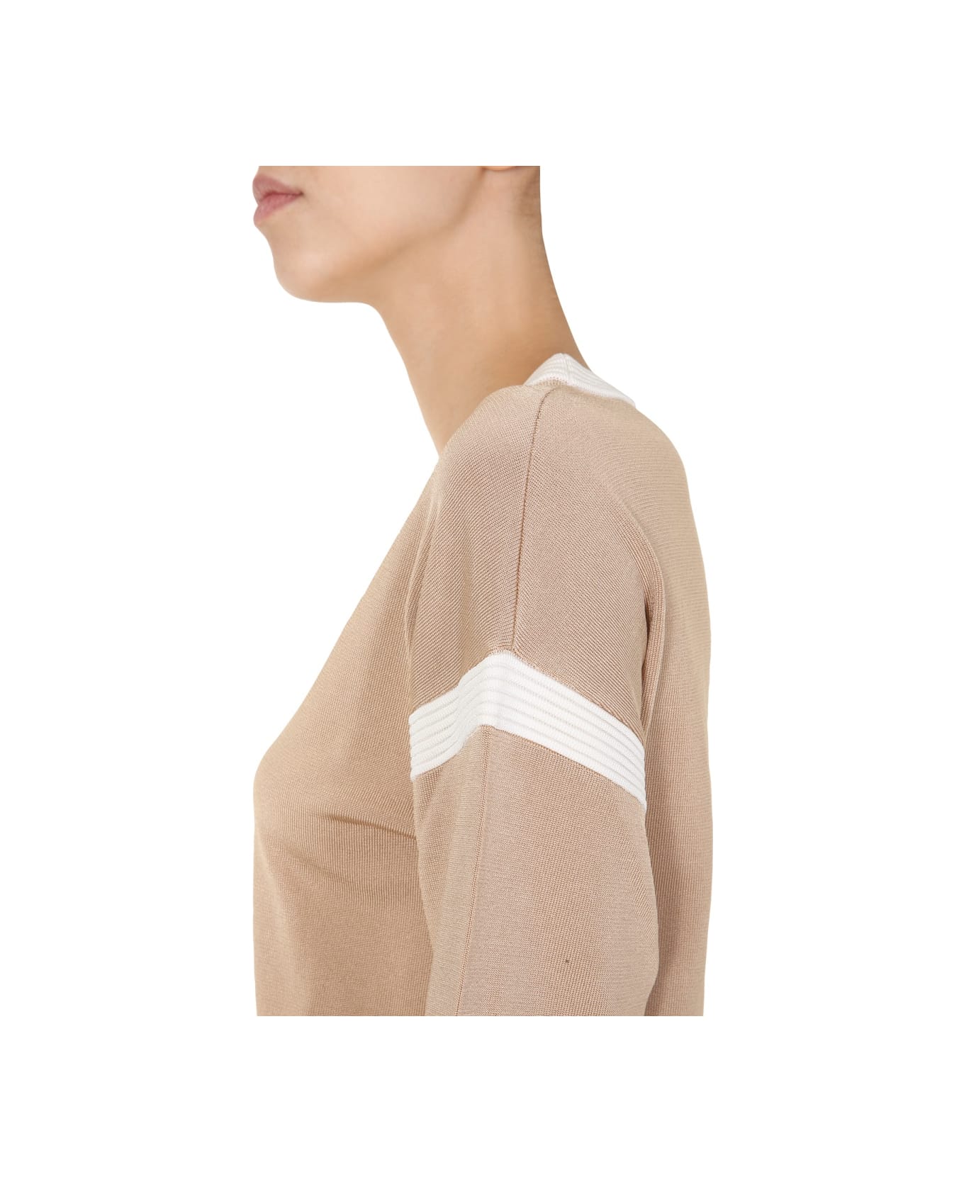 Boutique Moschino Round Neck Sweater - BEIGE ニットウェア