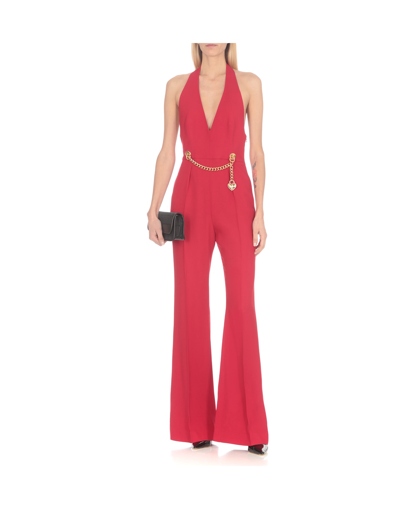 Moschino Chain And Heart Jumpsuit - Red