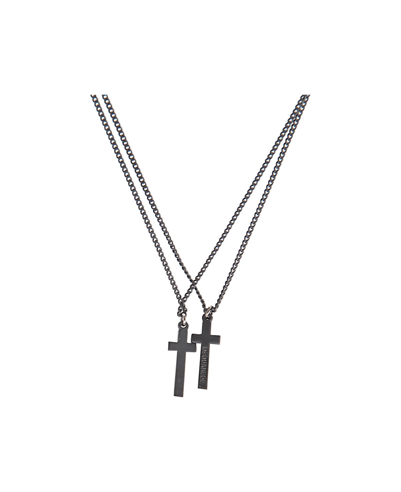 Dsquared2 Varnished Metal Necklace - Black
