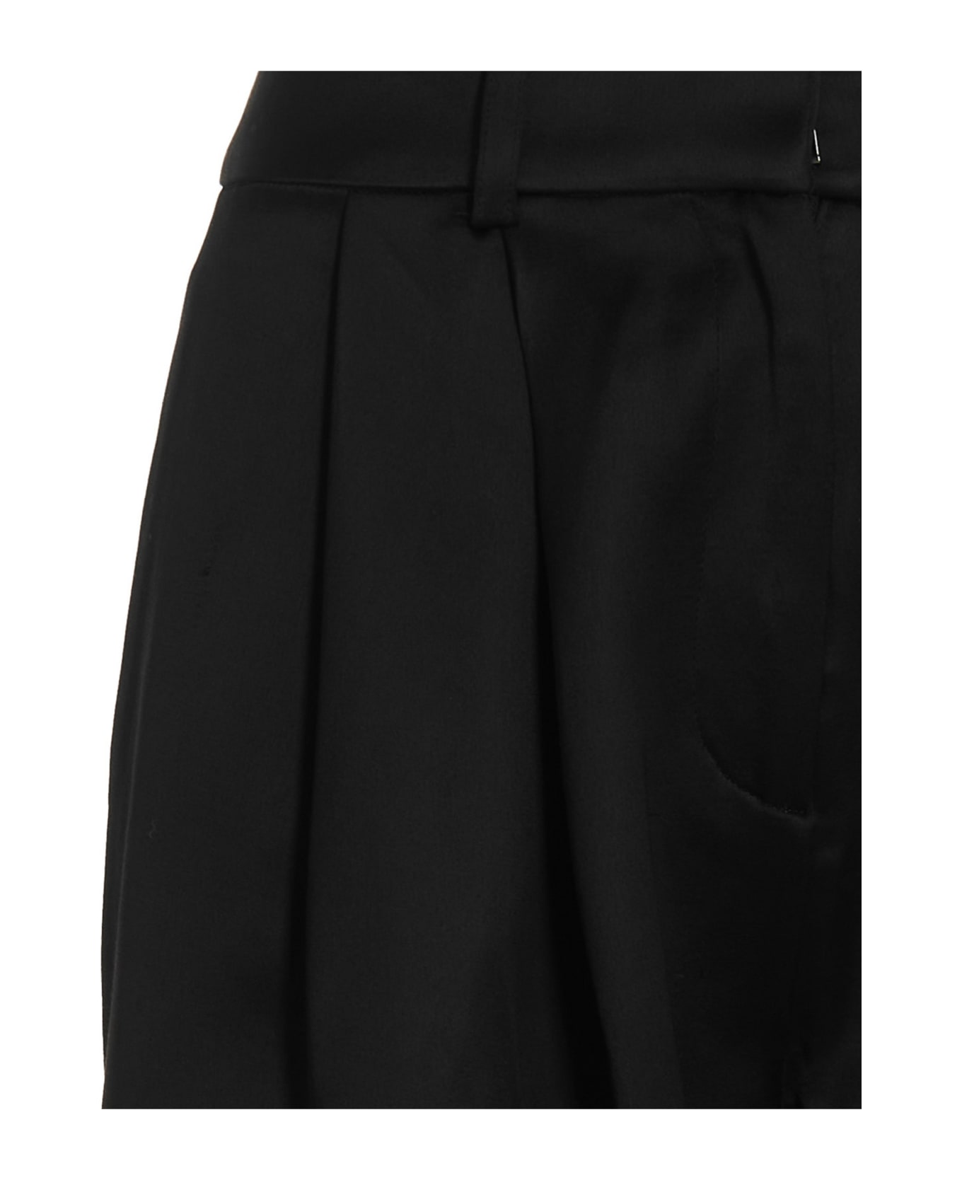 Co Pants With Front Pleats - Black  