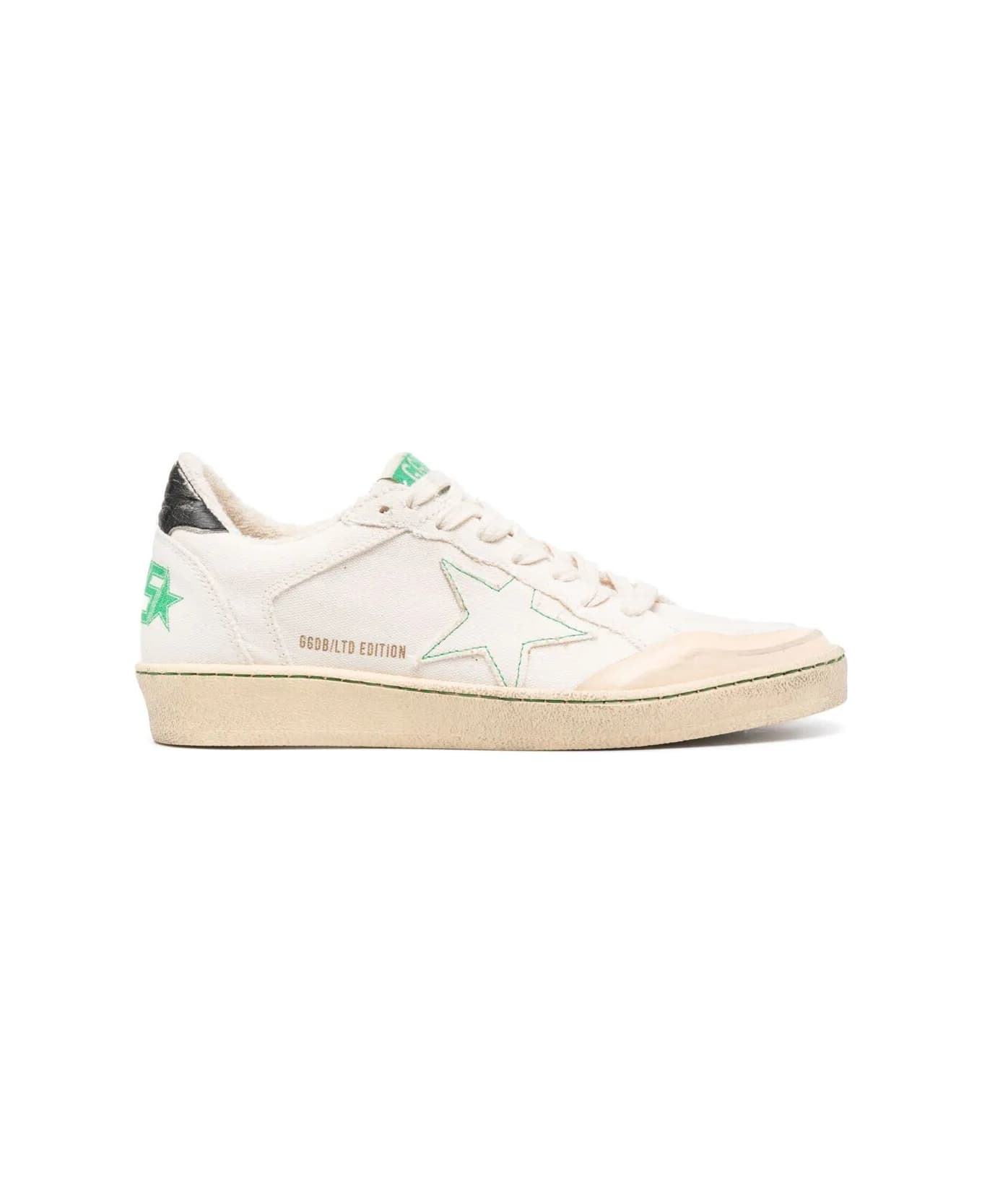Golden Goose Ball Star Low-top Canvas Sneakers - WH/VANILLA/BLK