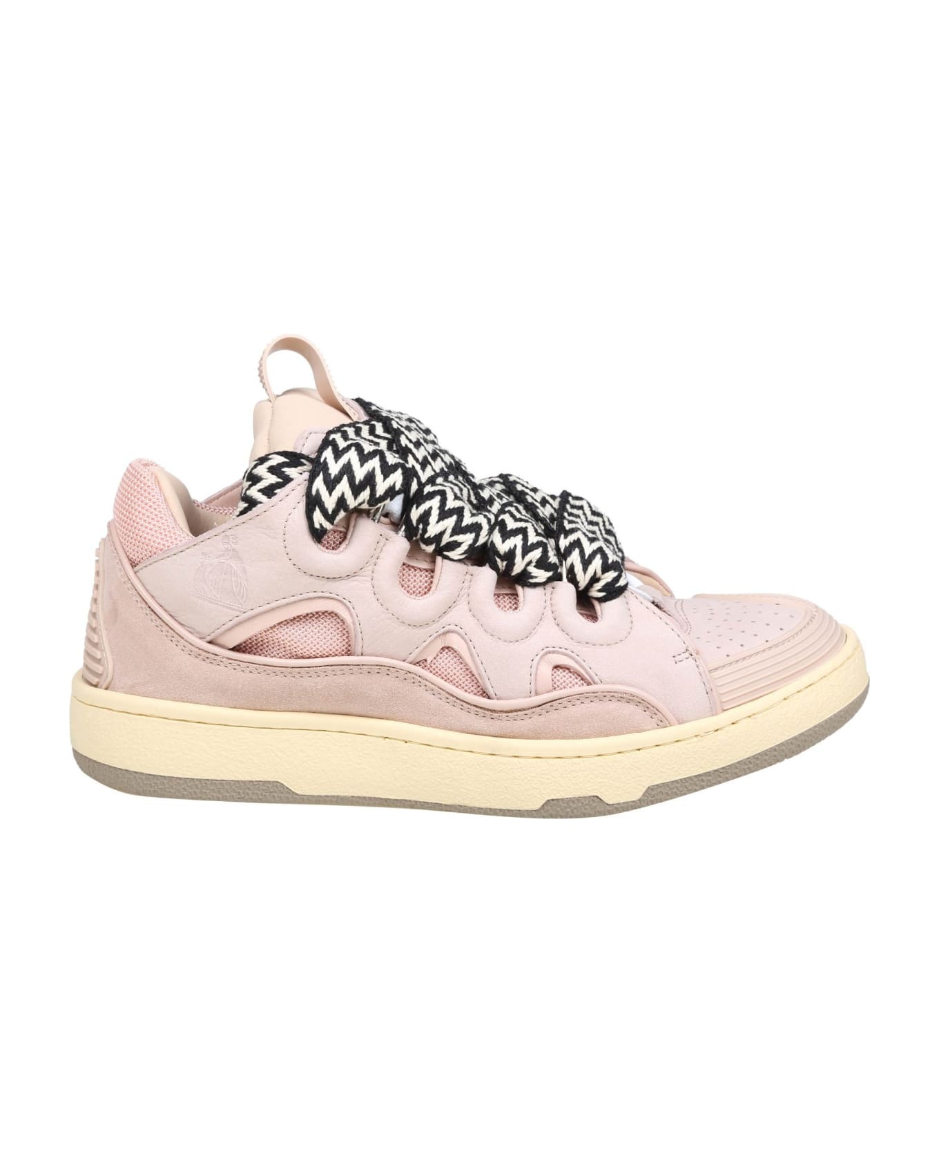 Lanvin Skate Sneakers In Pink Leather - Pink