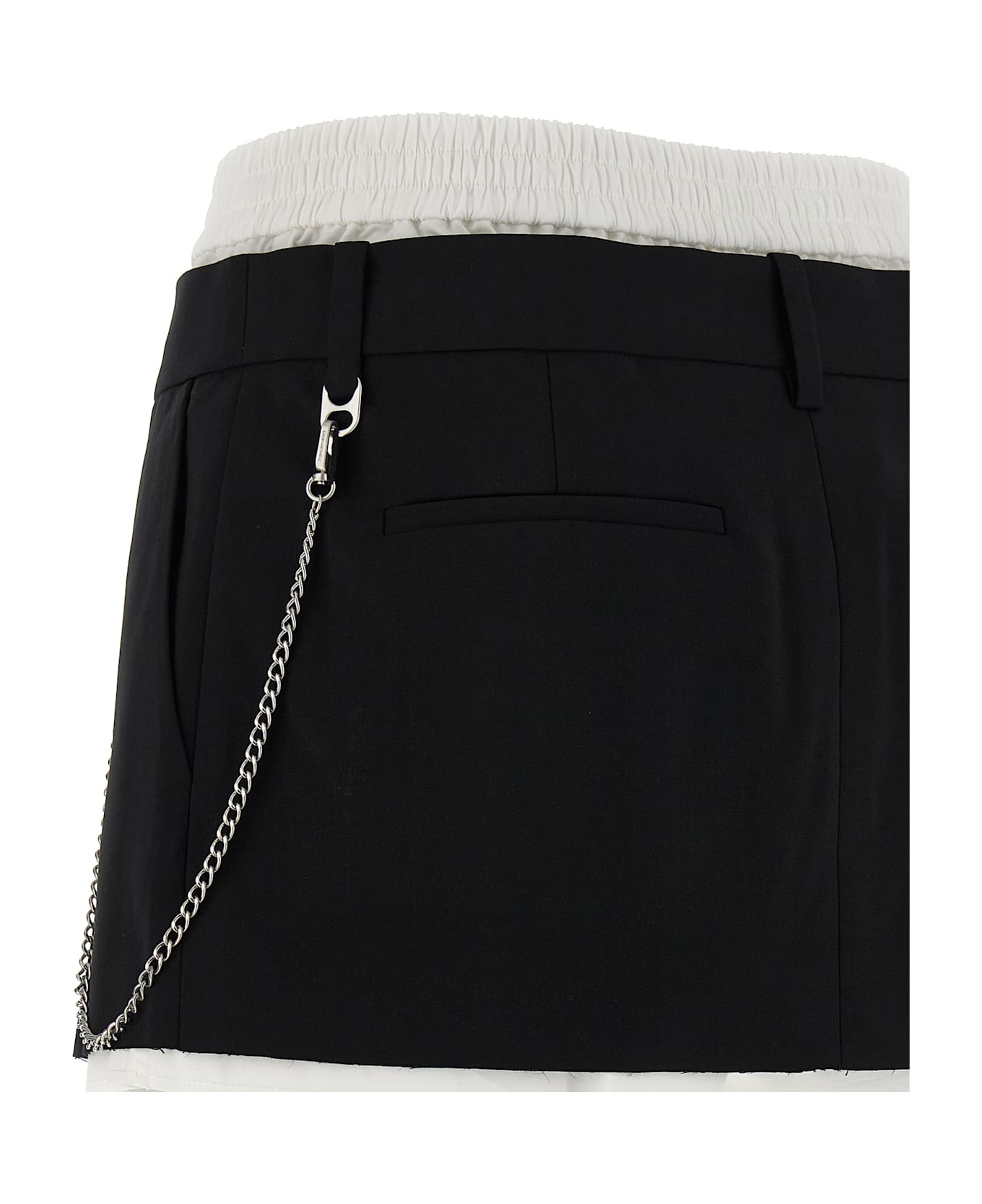 Alexander Wang 
pre-styled Pleated W/chain
 Skort - White/Black