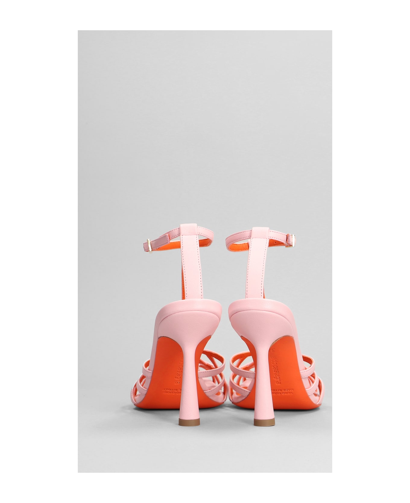 Aldo Castagna Lidia Sandals In Rose-pink Leather - FUCHSIA ハイヒール