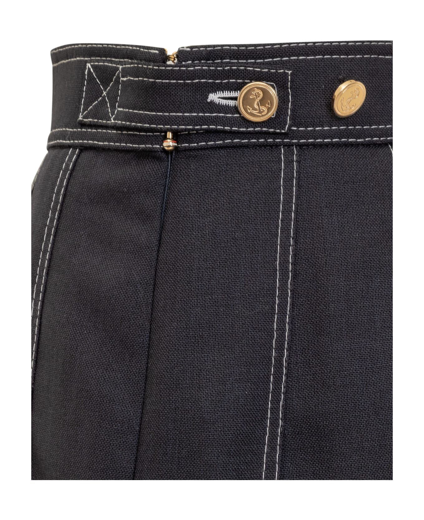 Thom Browne Mini Pleated Skirt - NAVY
