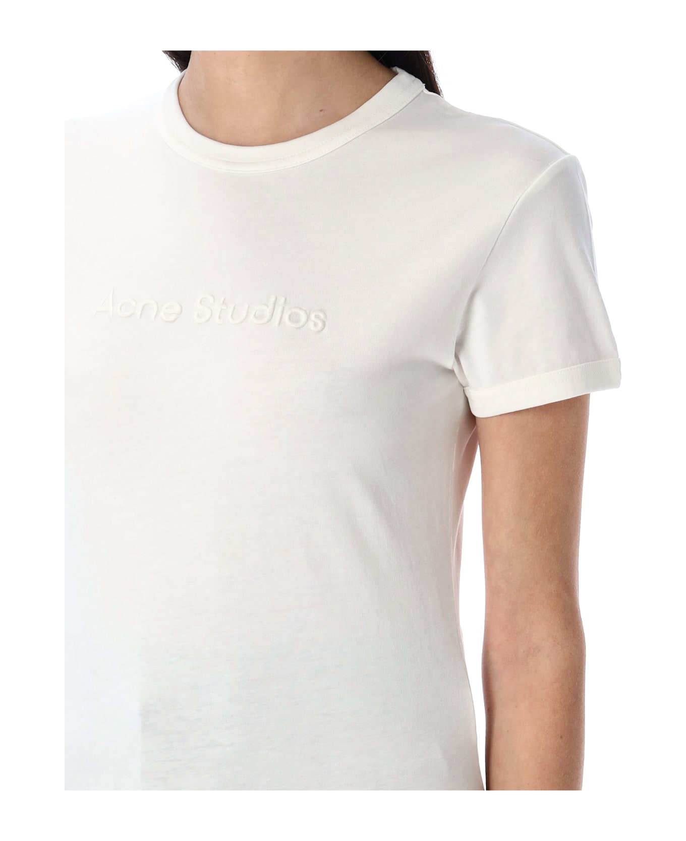 Acne Studios Logo T-shirt - COLD WHITE