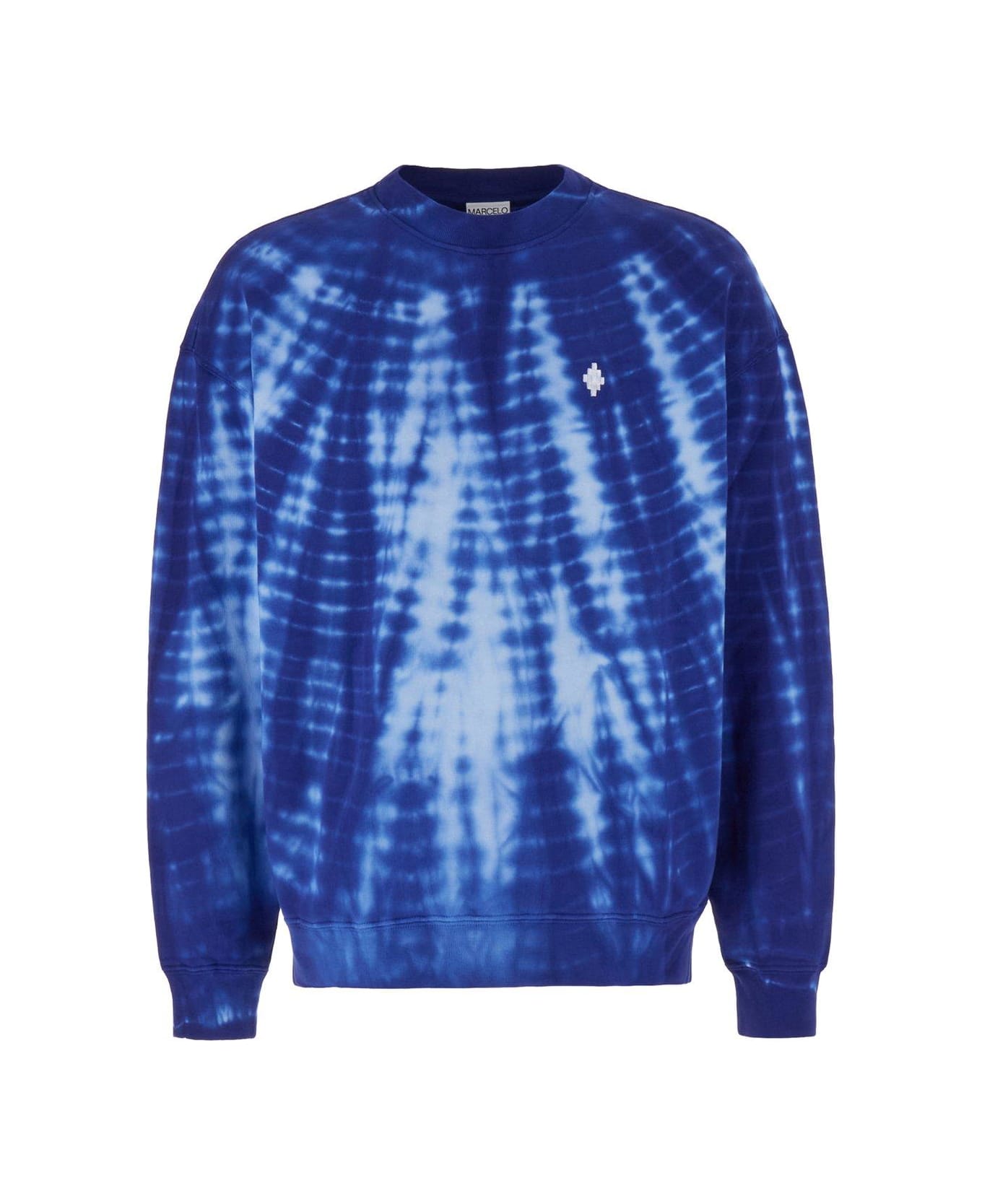 Marcelo Burlon Crewneck Long-sleeved Sweatshirt - Blue フリース