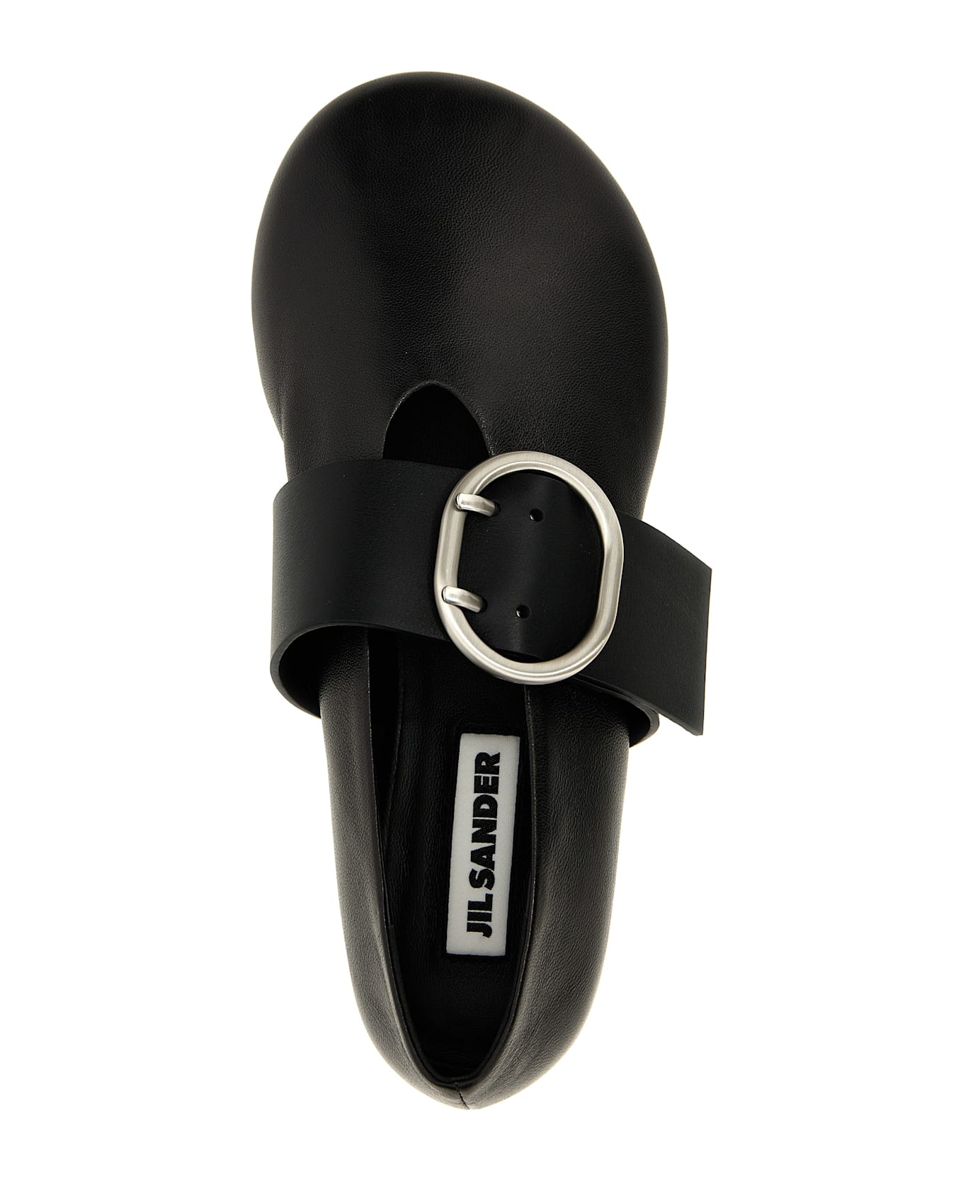 Jil Sander Buckle Ballet Flats - Black