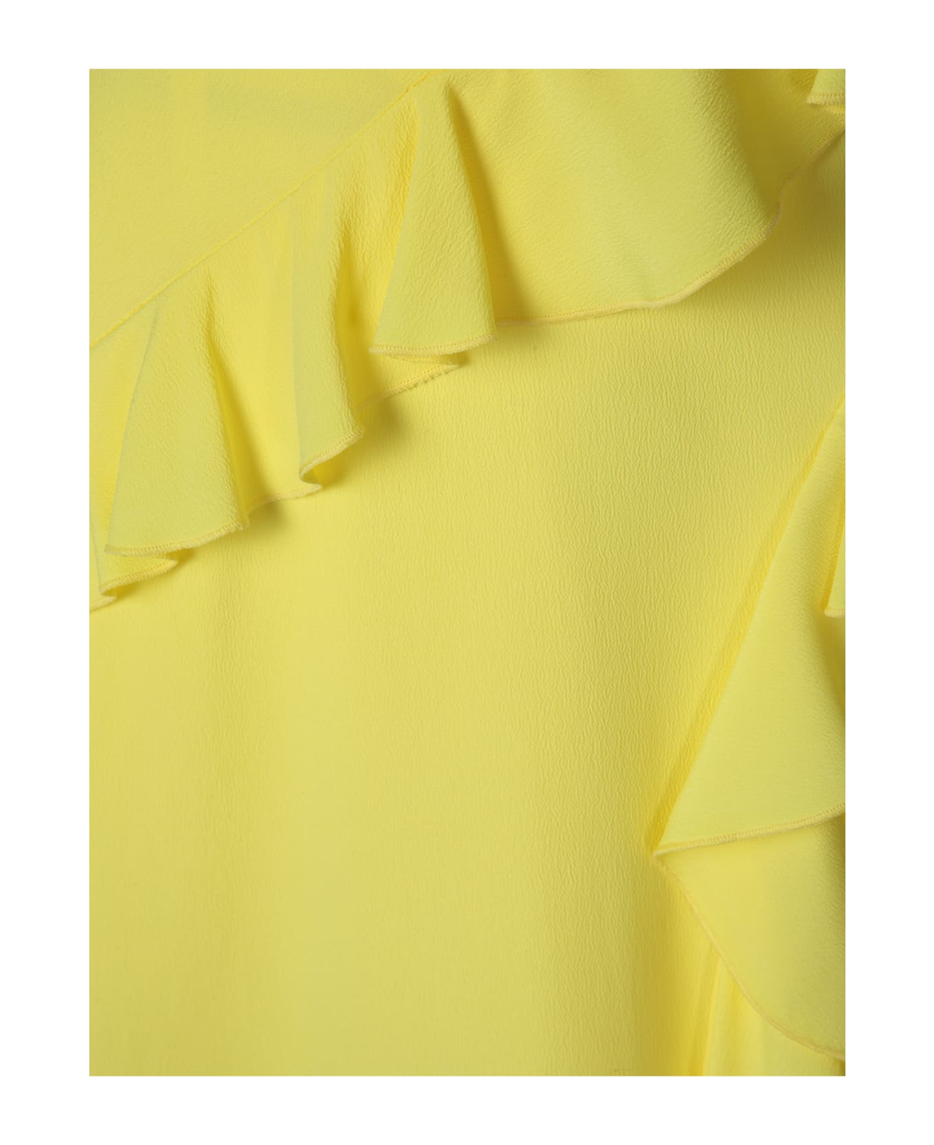 MSGM Ruffles Yallow Midi Dress - Yellow