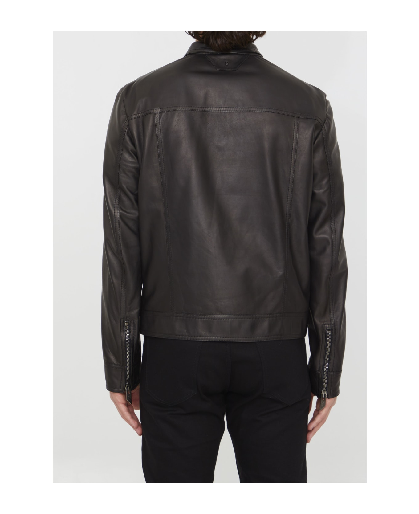 Salvatore Santoro Black Leather Jacket - BLACK レザージャケット