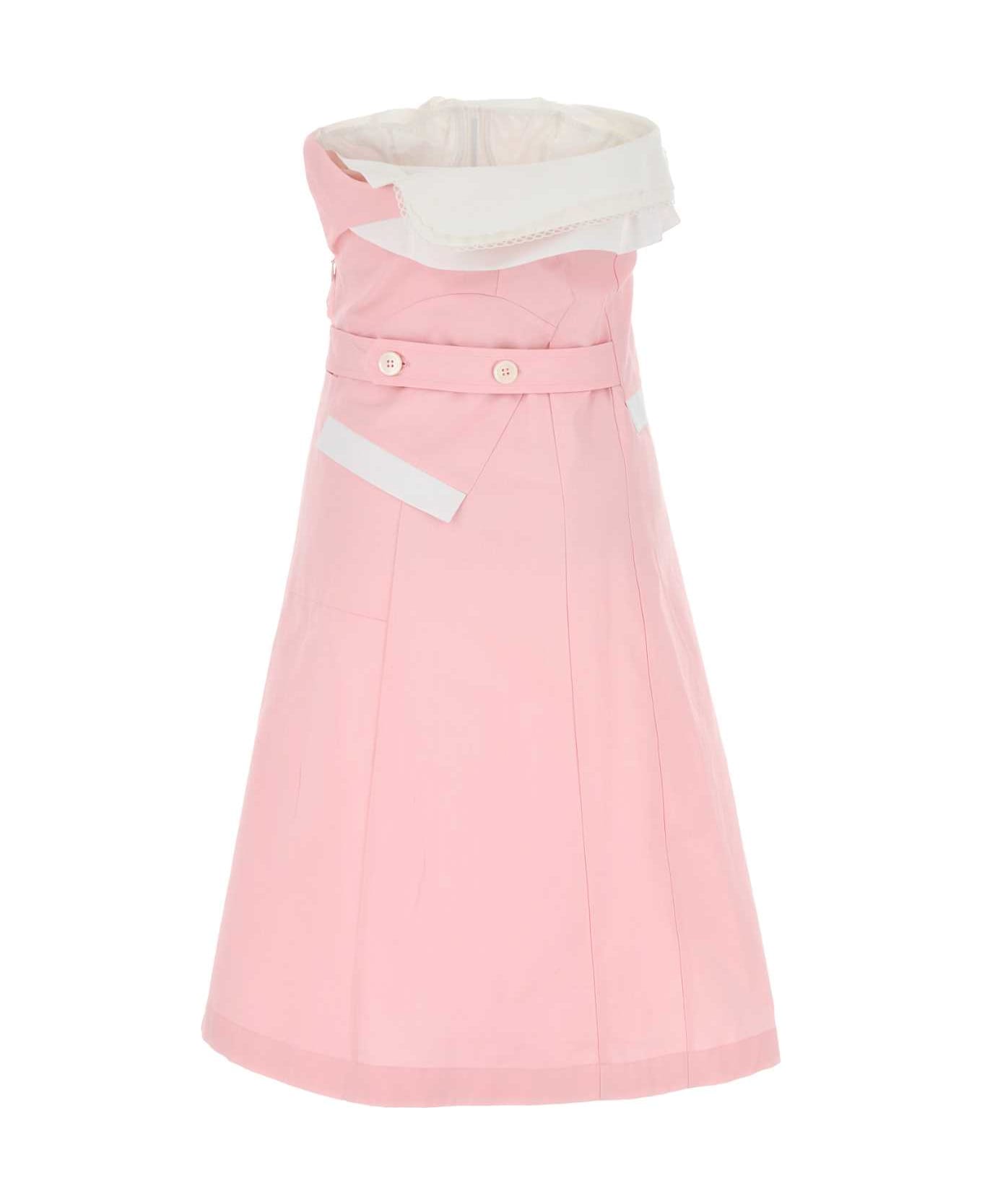 Miu Miu Pink Poplin Dress - ALABASTRO