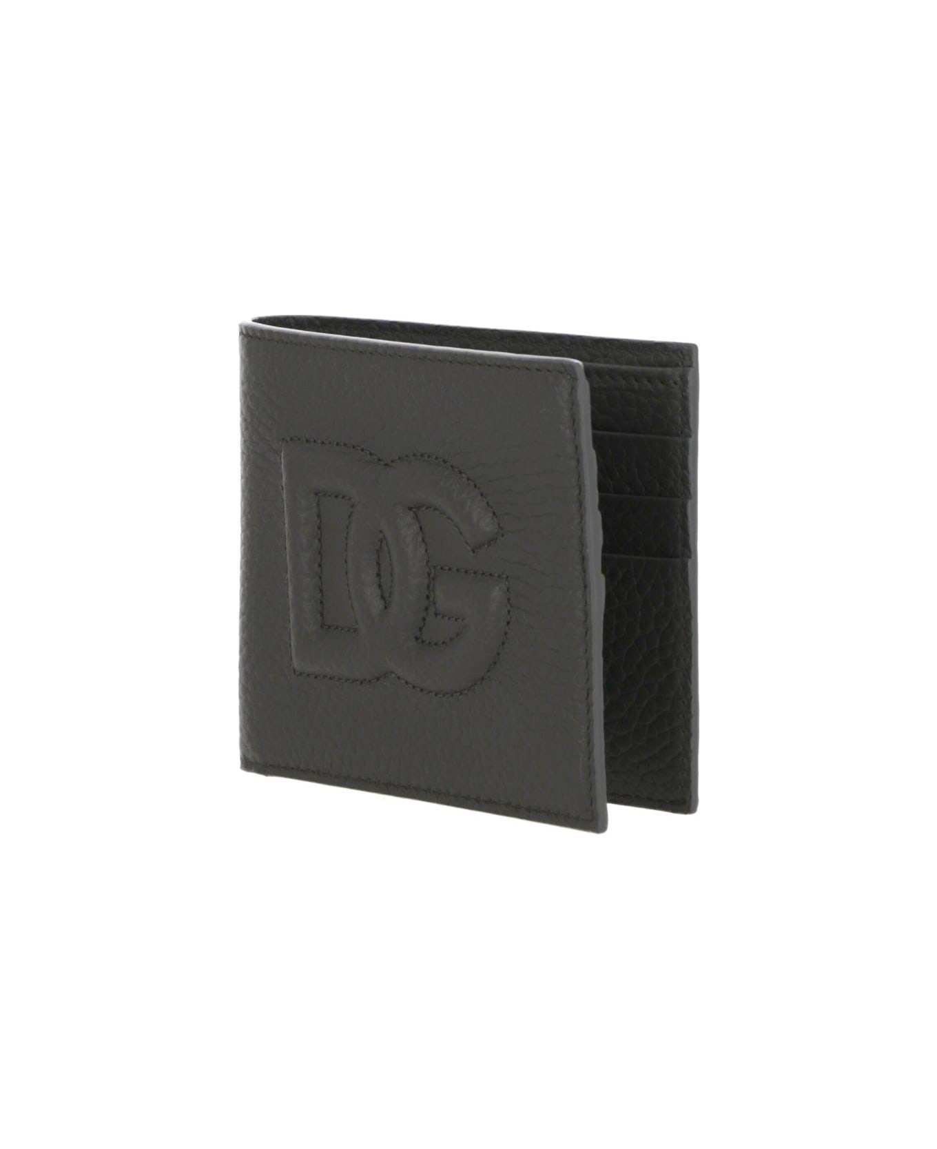 Dolce & Gabbana Portafogli Dg Logo Bi-fold Wallet - Grigio