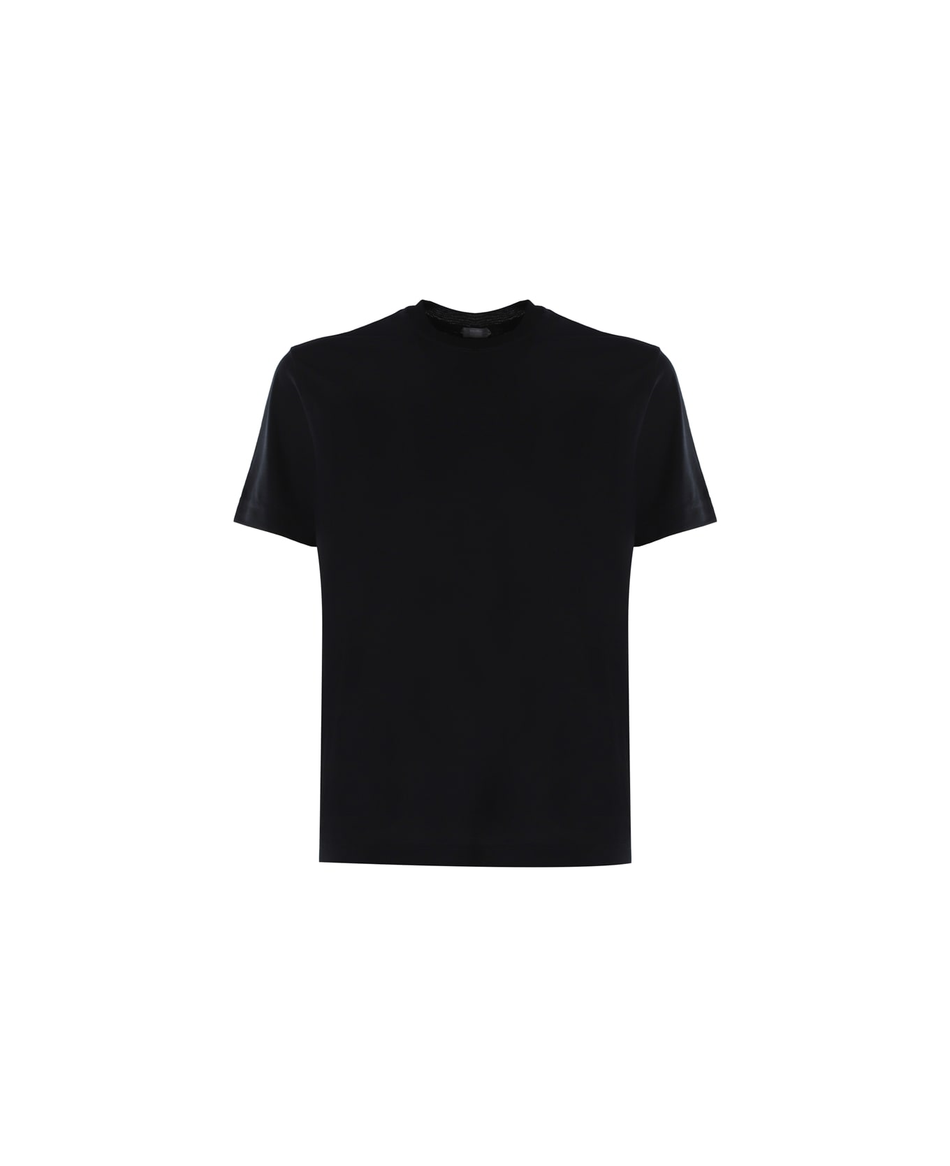 Zanone Basic T-shirt In Cotton - Black