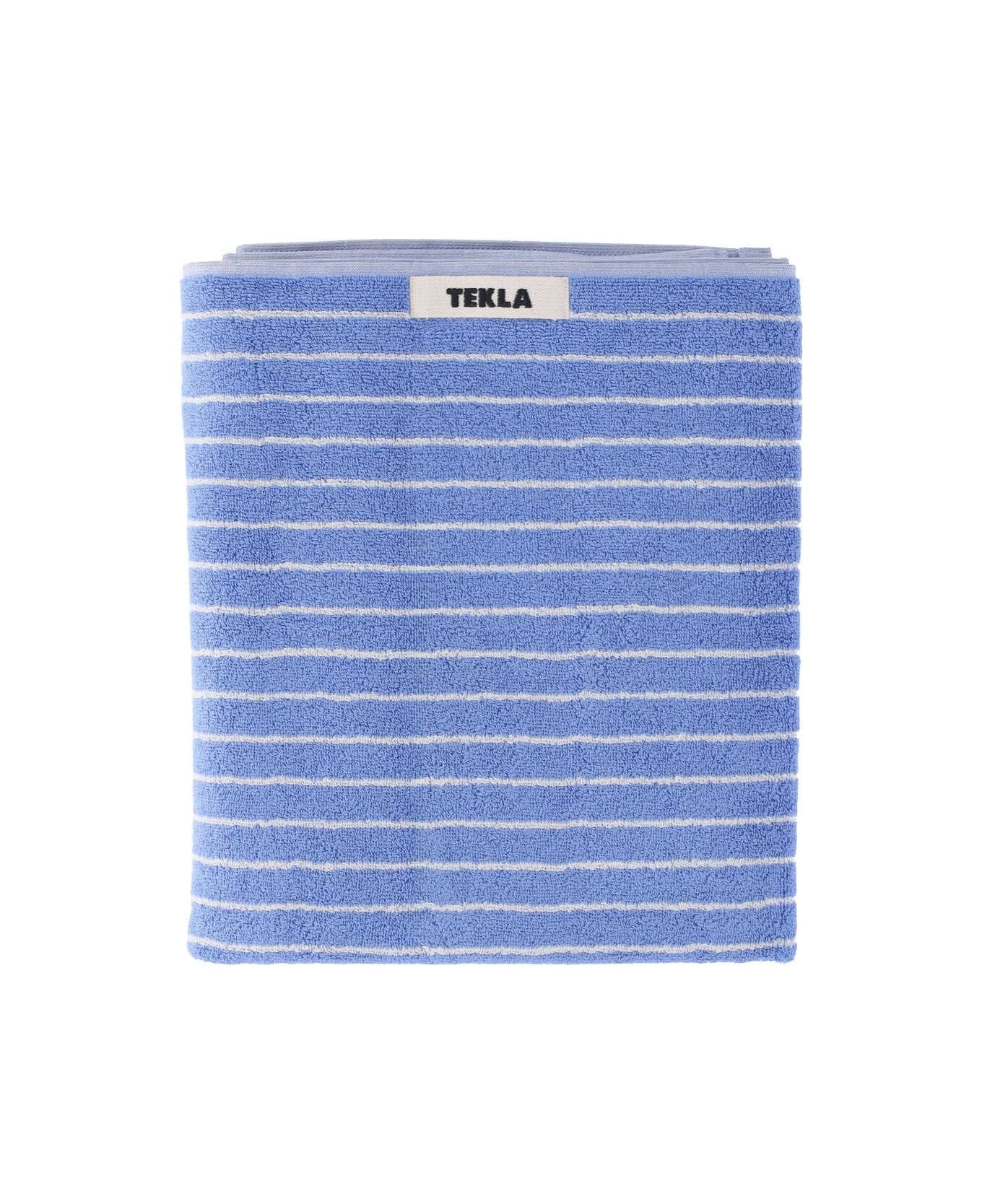 Tekla Striped Bath Towel - Clear Blue Stripes タオル