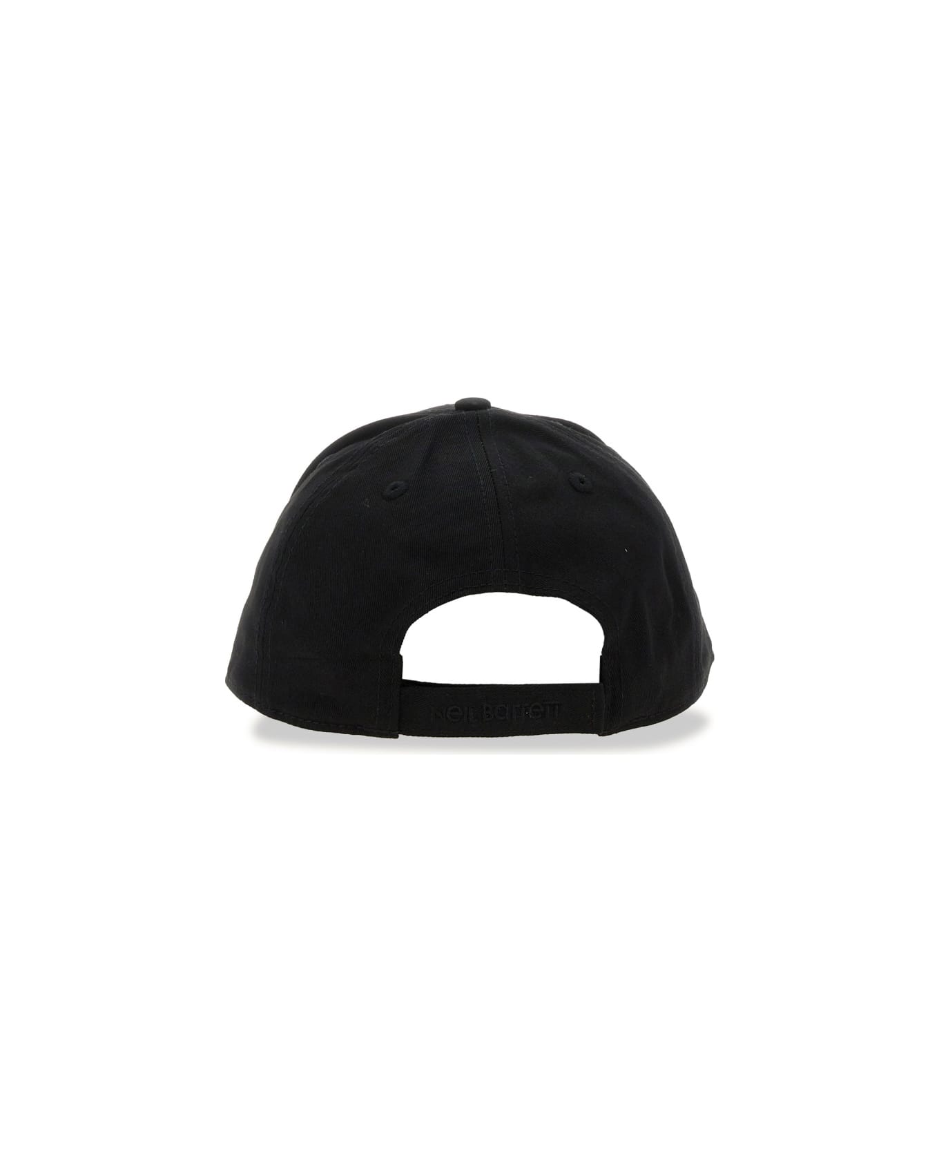 Neil Barrett Baseball Hat With Logo - BLACK