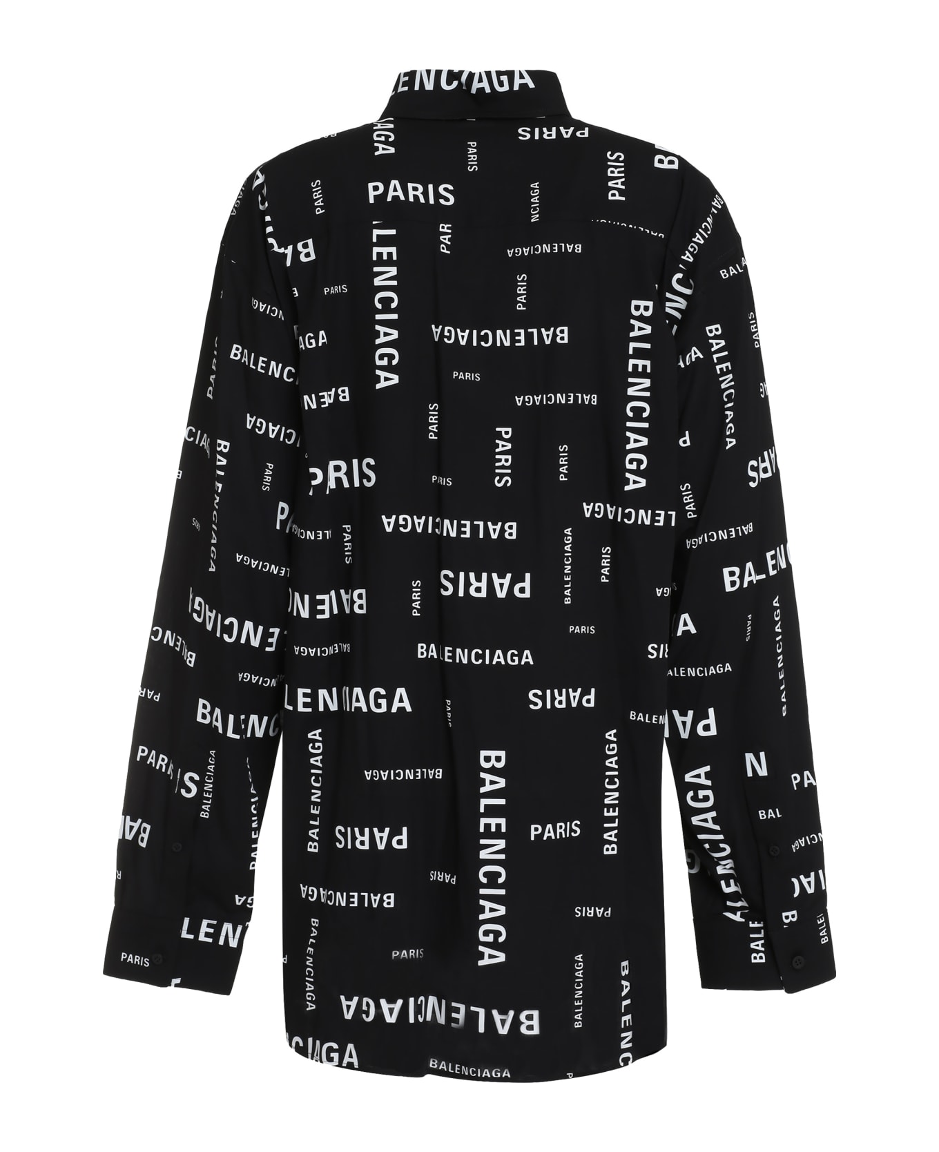 Balenciaga Printed Viscose Shirt - black シャツ