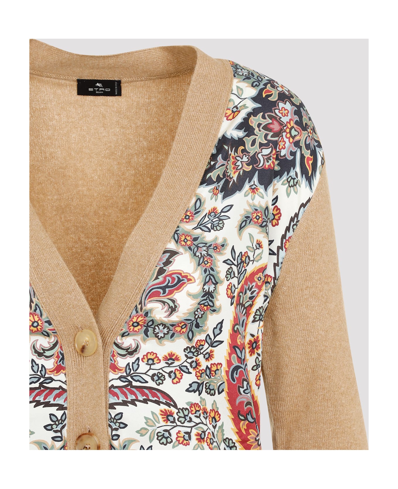 Etro Paisley Cardigan - Camel