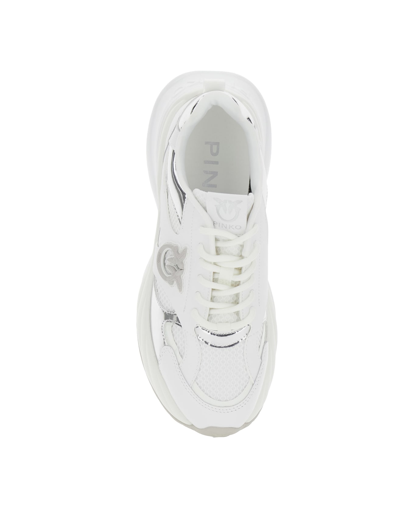 Pinko Ariel 15 - Sneaker Spreading/mesh/mirror White/silver - White