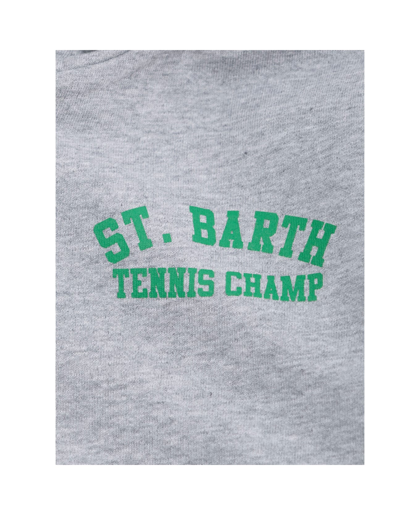 MC2 Saint Barth Grey Sweatshirt With Logo Lettering On The Front And Maxi Logo Print On The Rear In Cotton Boy - Grey