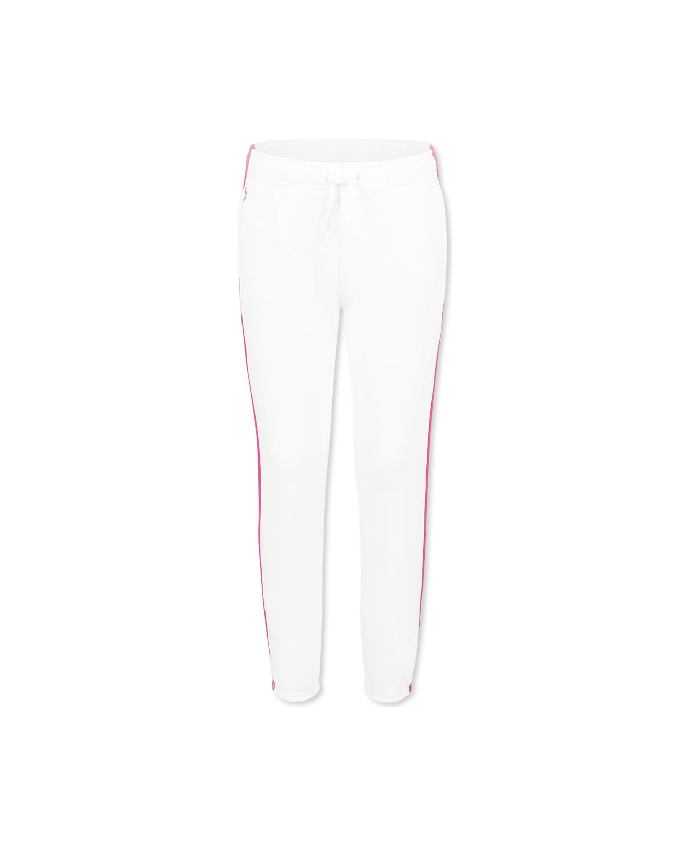 Ralph Lauren White Trousers For Girl With Horse - White