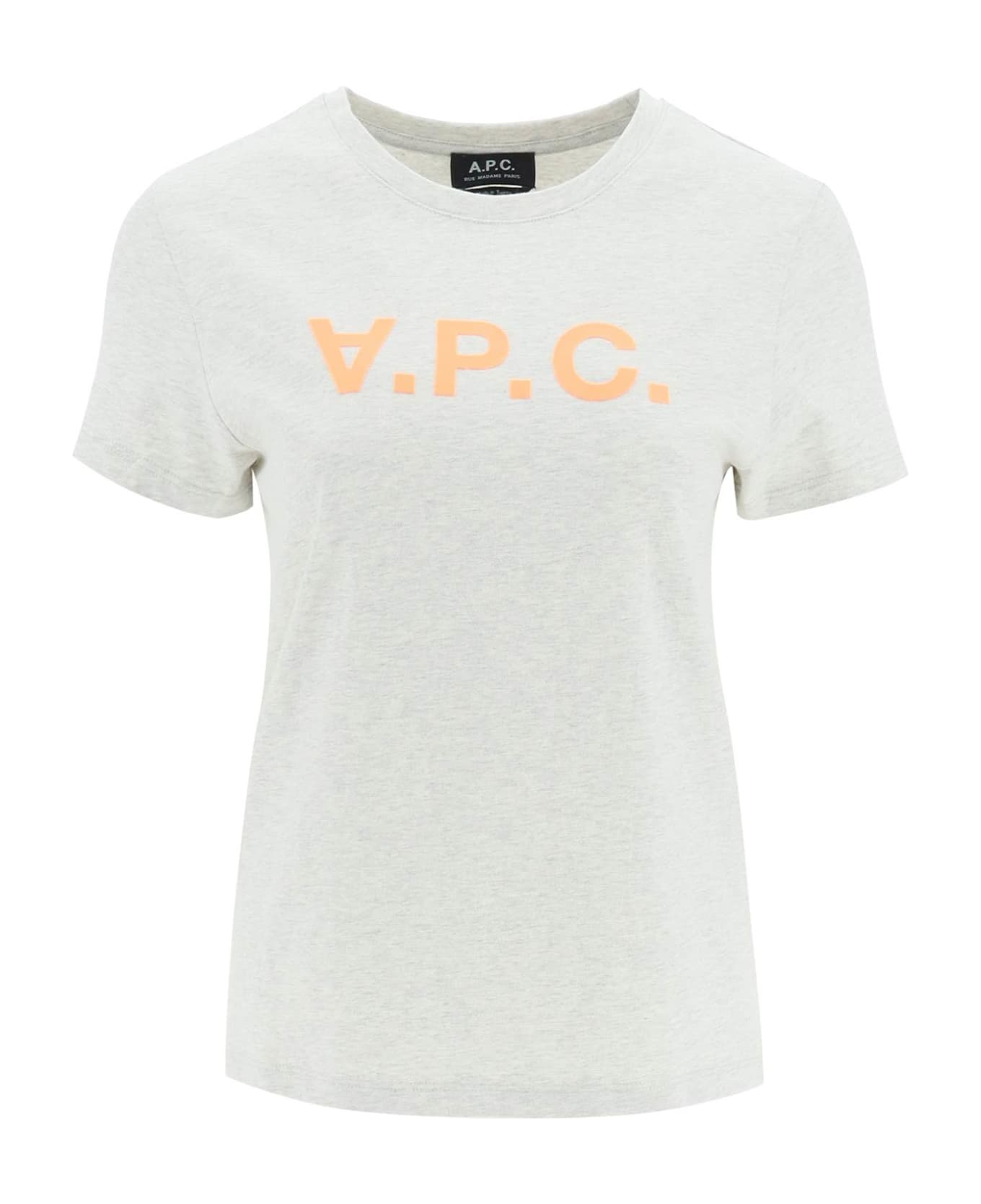 超人気新品 Logo A.P.C. With A.P.C. VPC T-shirt LOGO FLOCK V.p.c T