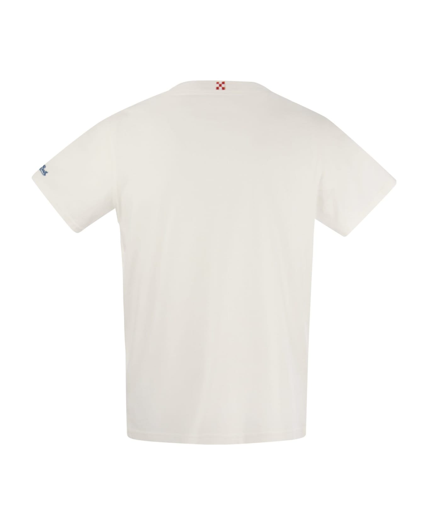 MC2 Saint Barth Cotton T-shirt With Cortina 1991 Print - White