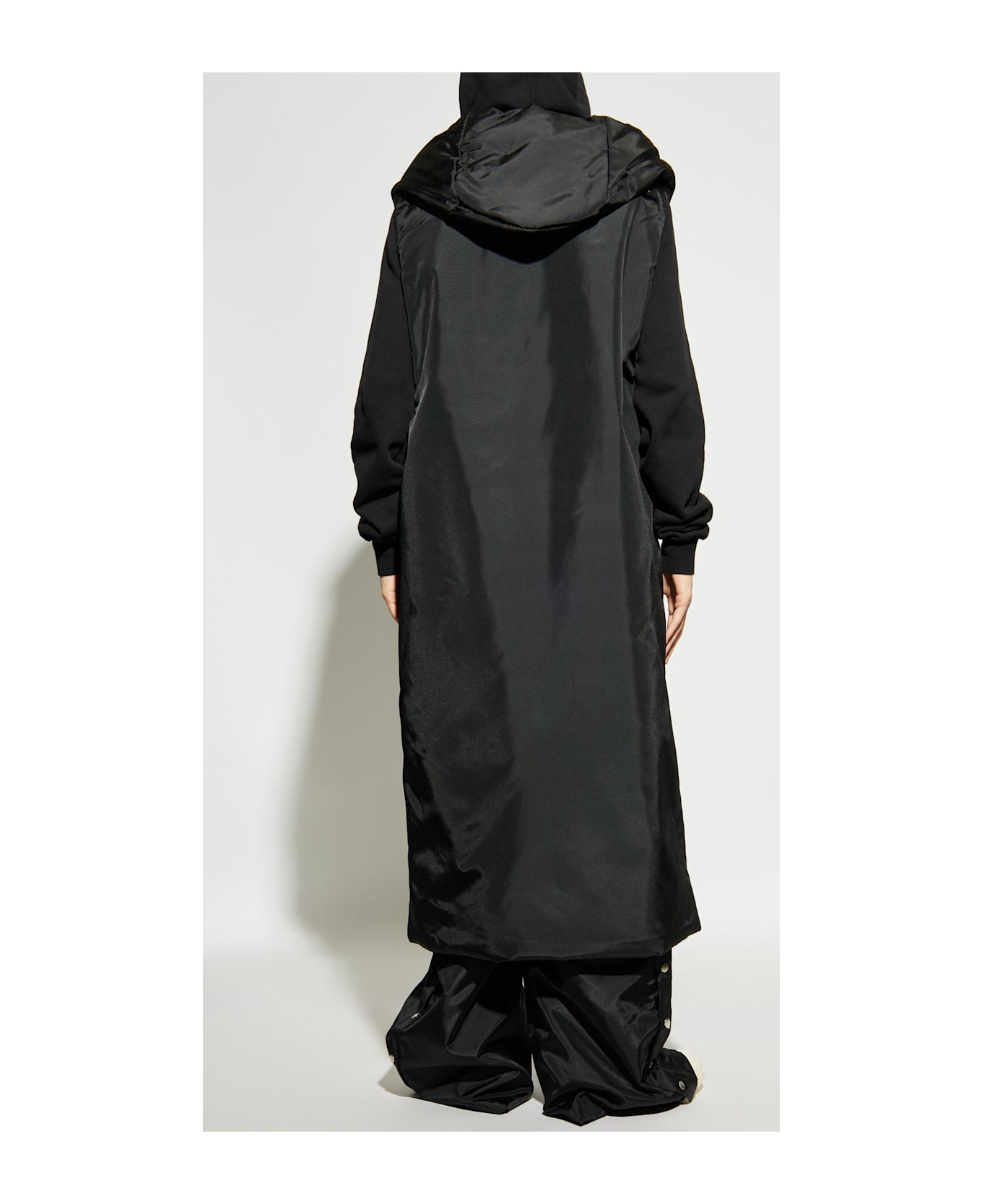 DRKSHDW Rick Owens Drkshdw Long Hooded Vest - BLACK