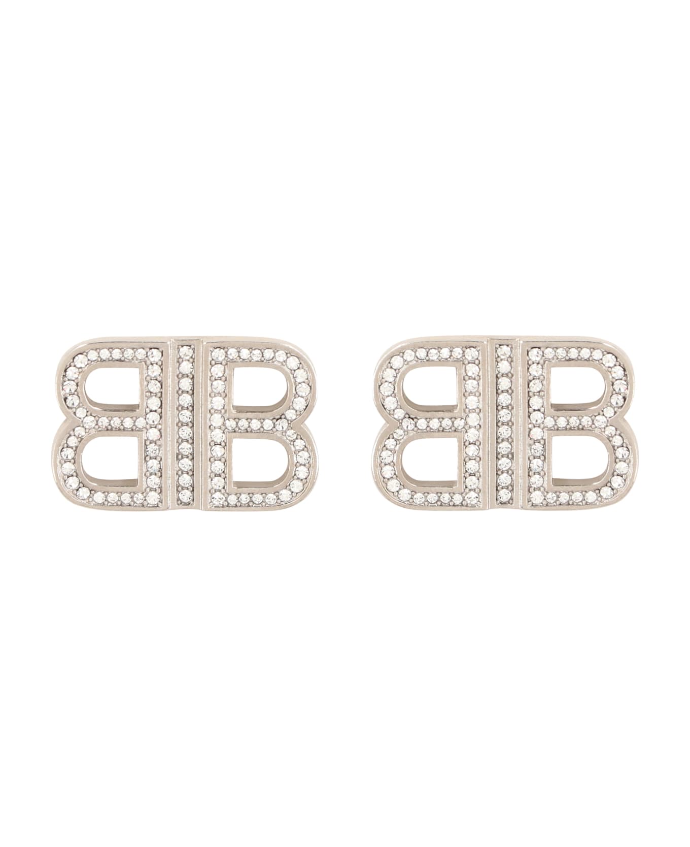 Balenciaga Bb 2.0 Xs Silver Earrings - Silver