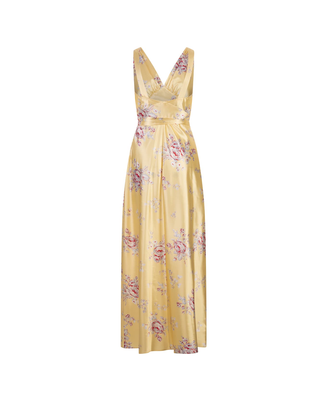 Aspesi Yellow Printed Polyester Petticoat Dress - Yellow