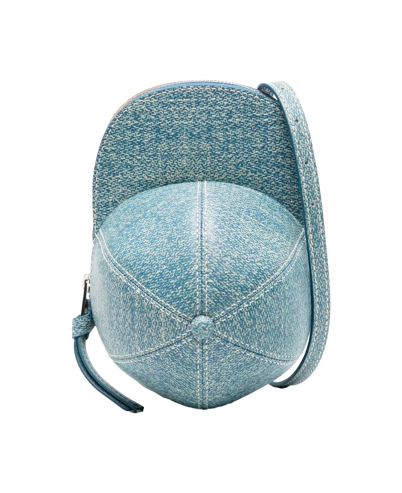 J.W. Anderson 
cap
 Blue Crossbody Bag With Single Shoulder Strap And Logo Lettering On The Rear In Leather Man - Light blue