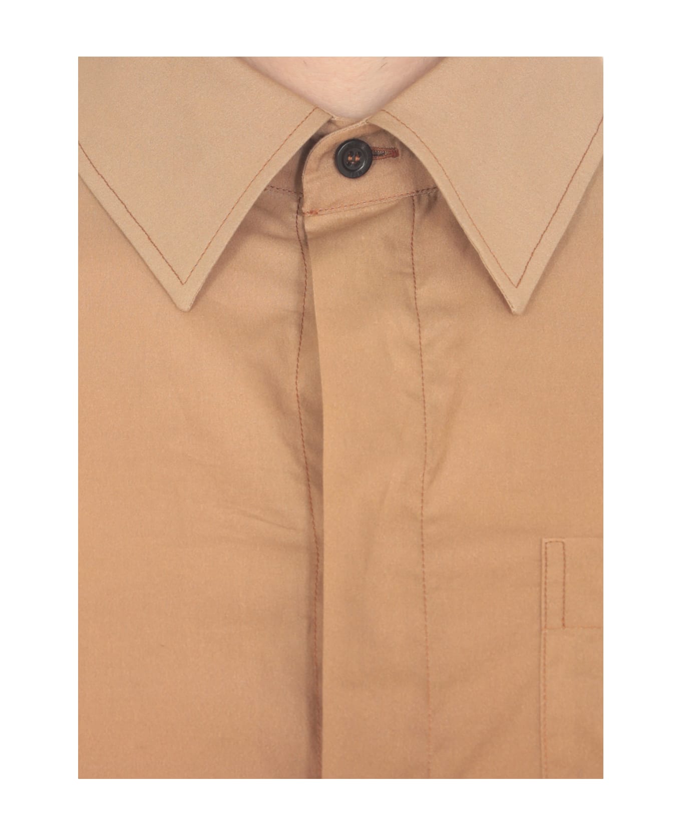 MSGM Cotton Shirt - Brown