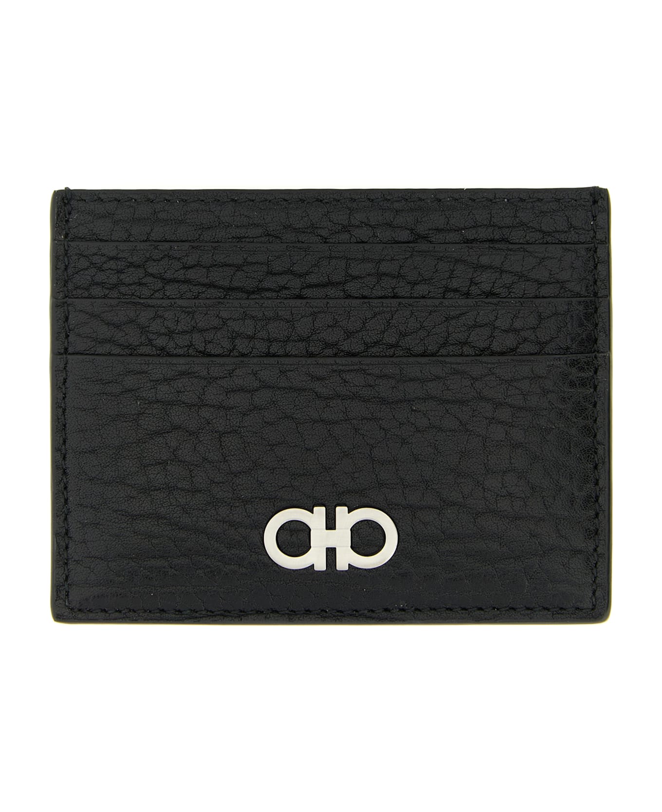 Ferragamo 'gancini' Card Holder - Black  