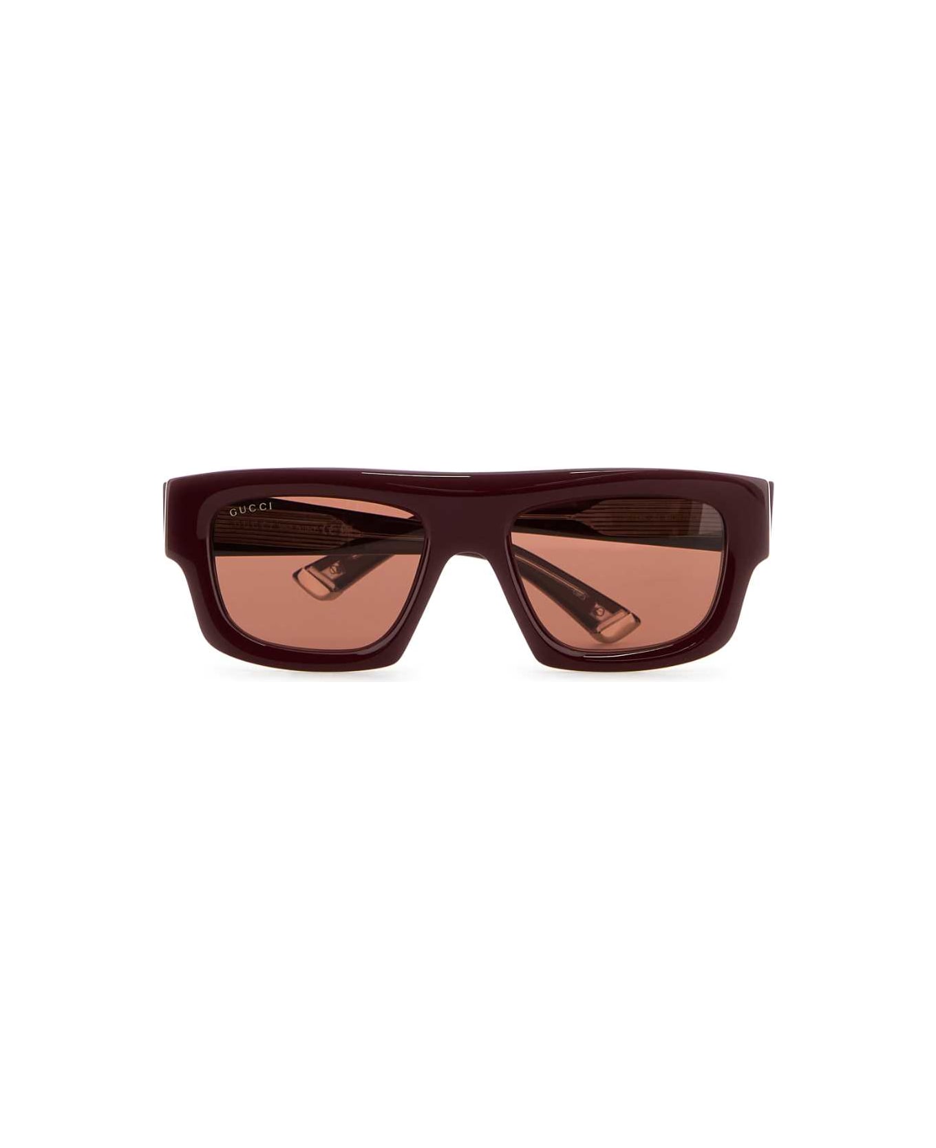 Gucci Burgundy Acetate Sunglasses - BURGUNDYBROWN